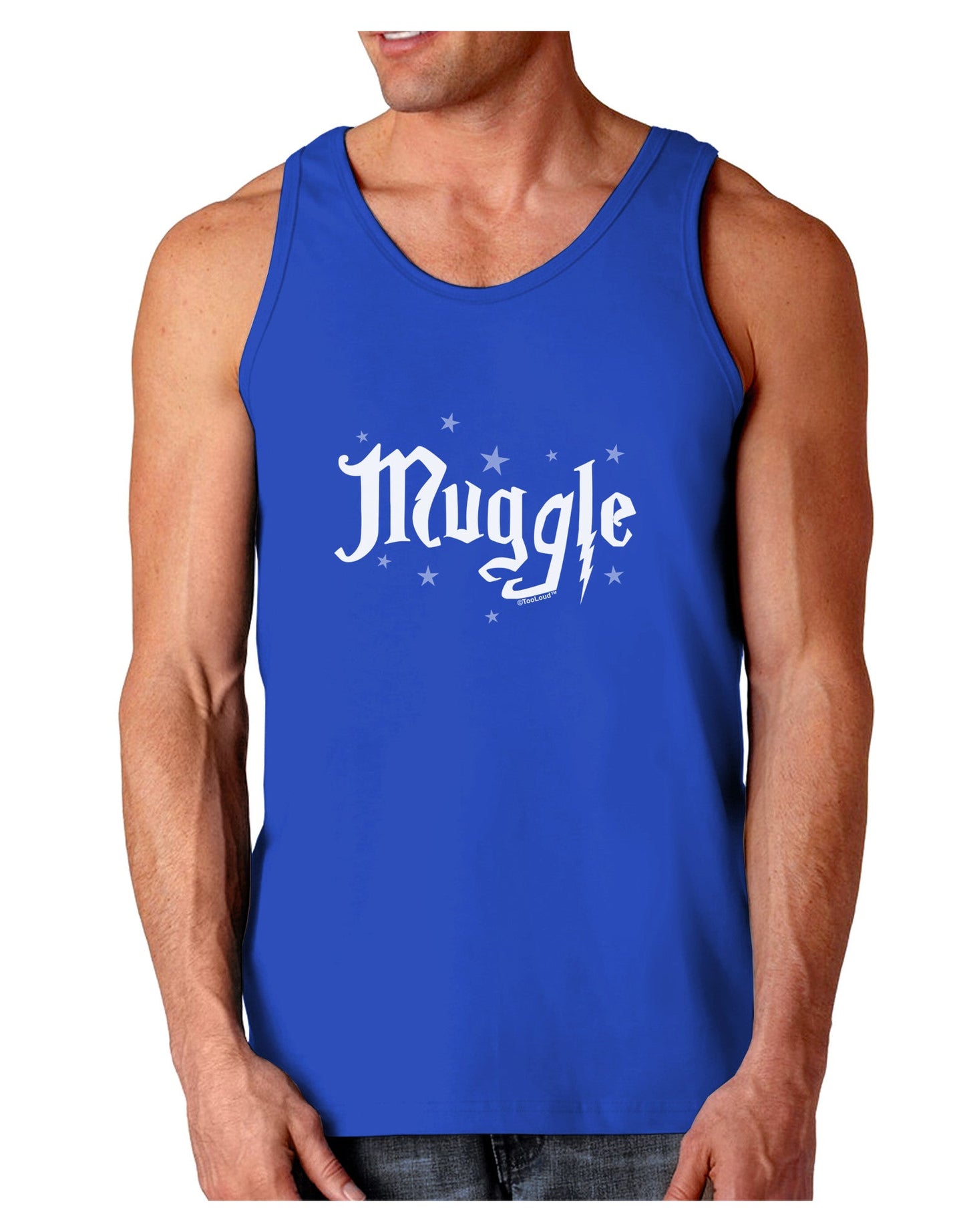 Muggle Dark Loose Tank Top-Mens Loose Tank Top-TooLoud-Royal Blue-Small-Davson Sales