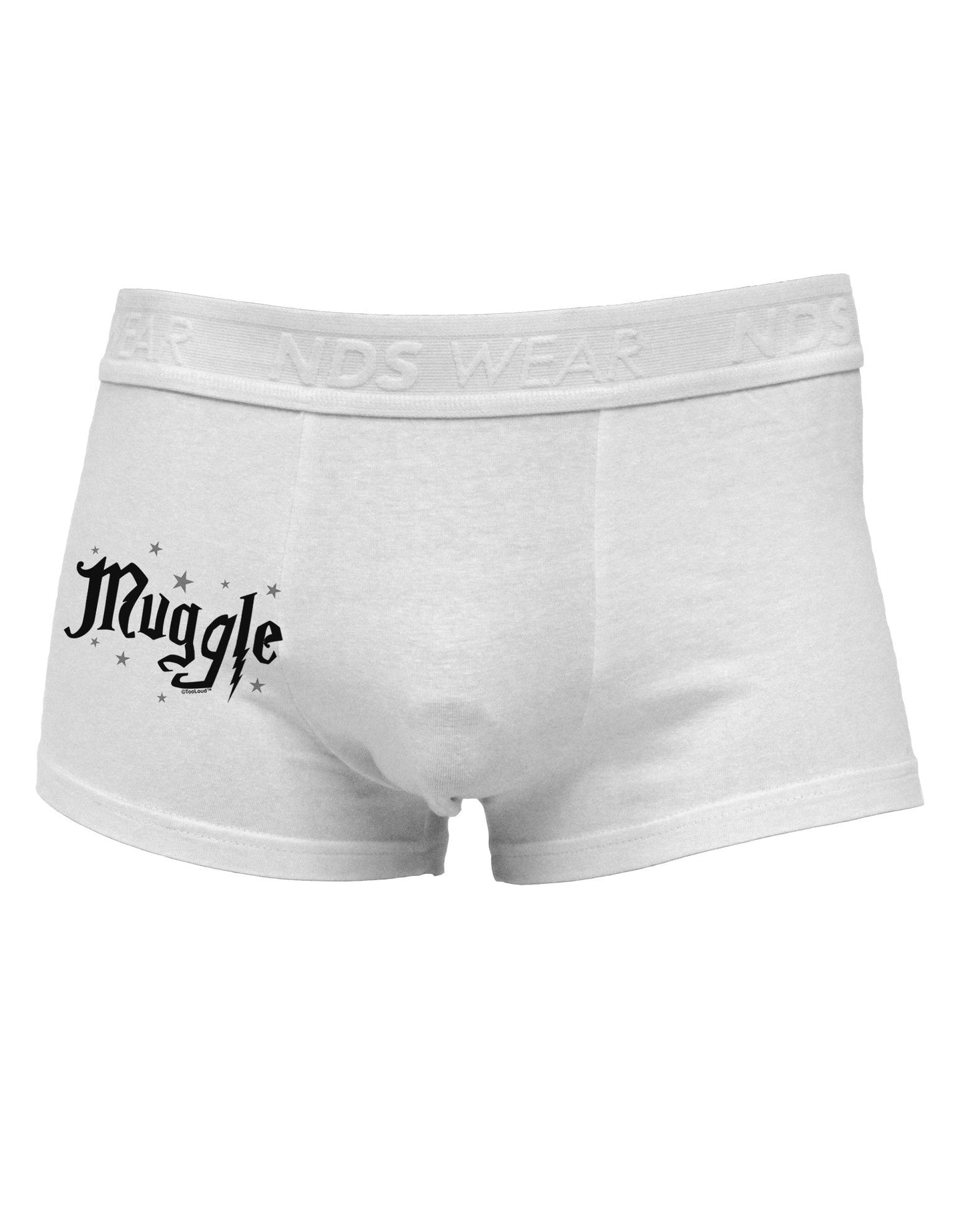 Muggle Side Printed Mens Trunk Underwear-Mens Trunk Underwear-NDS Wear-White-Small-Davson Sales