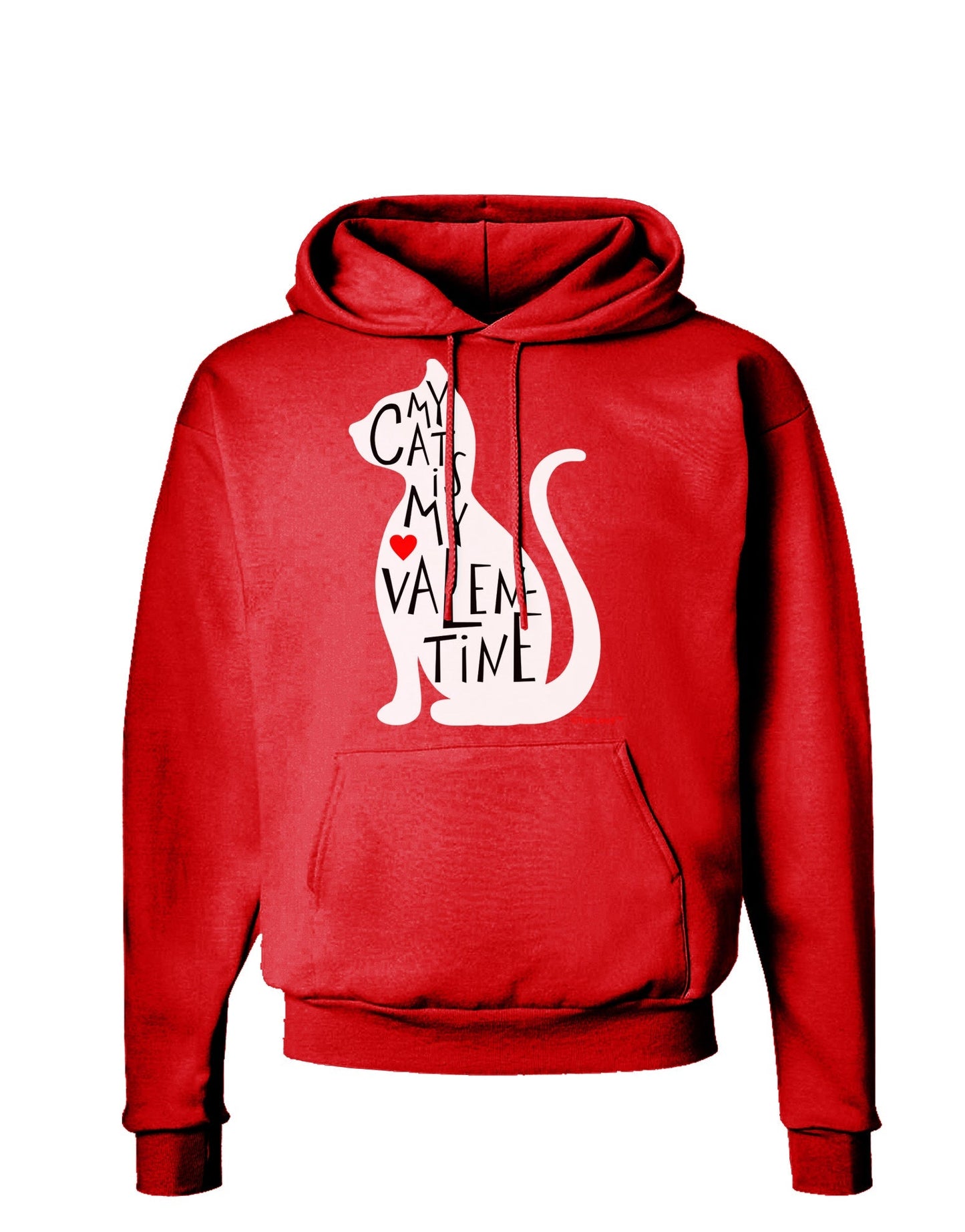 My Cat Is My Valentine Dark Hoodie Sweatshirt by TooLoud-Hoodie-TooLoud-Red-Small-Davson Sales