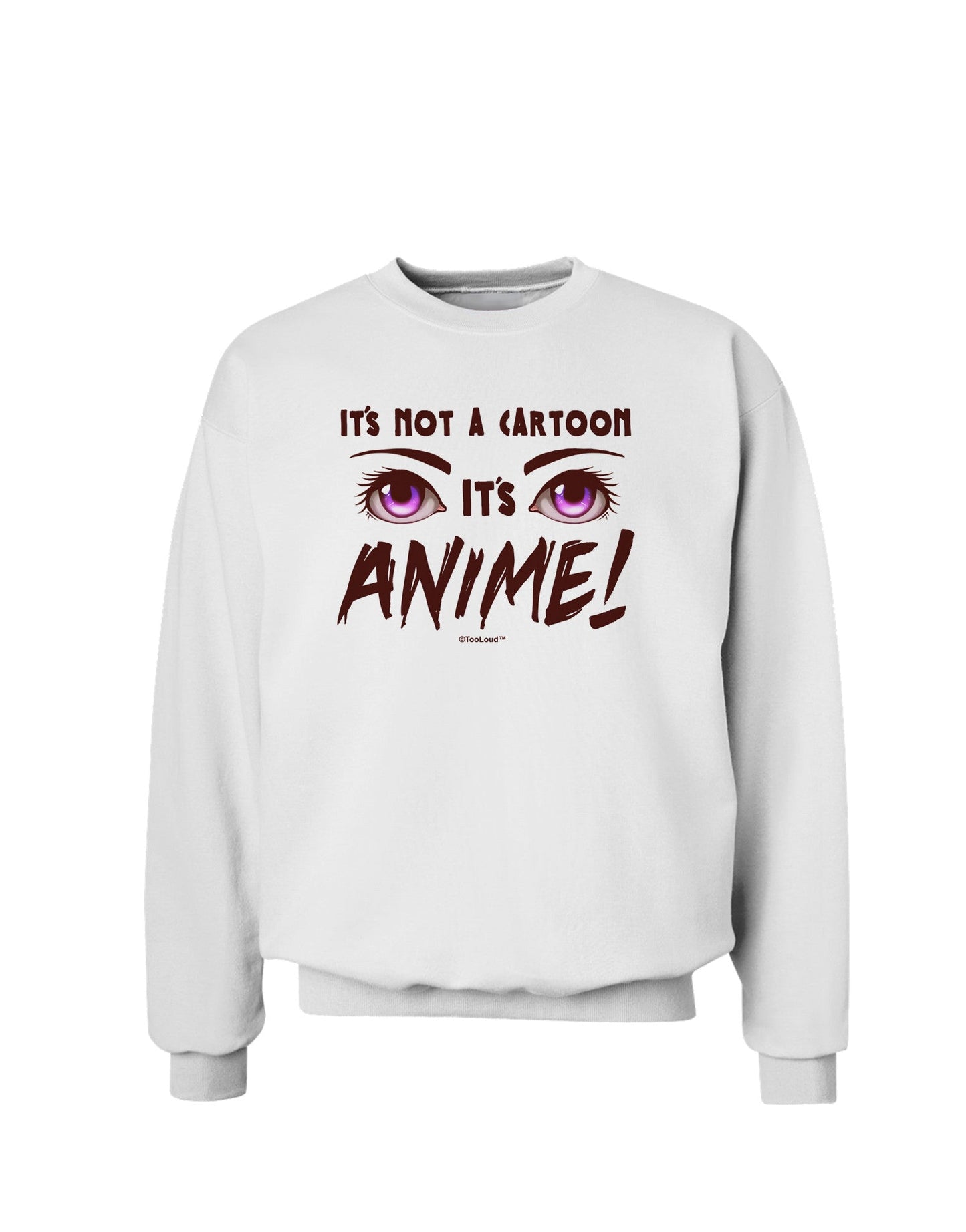 Not A Cartoon Eyes Magenta Sweatshirt-Sweatshirts-TooLoud-White-Small-Davson Sales