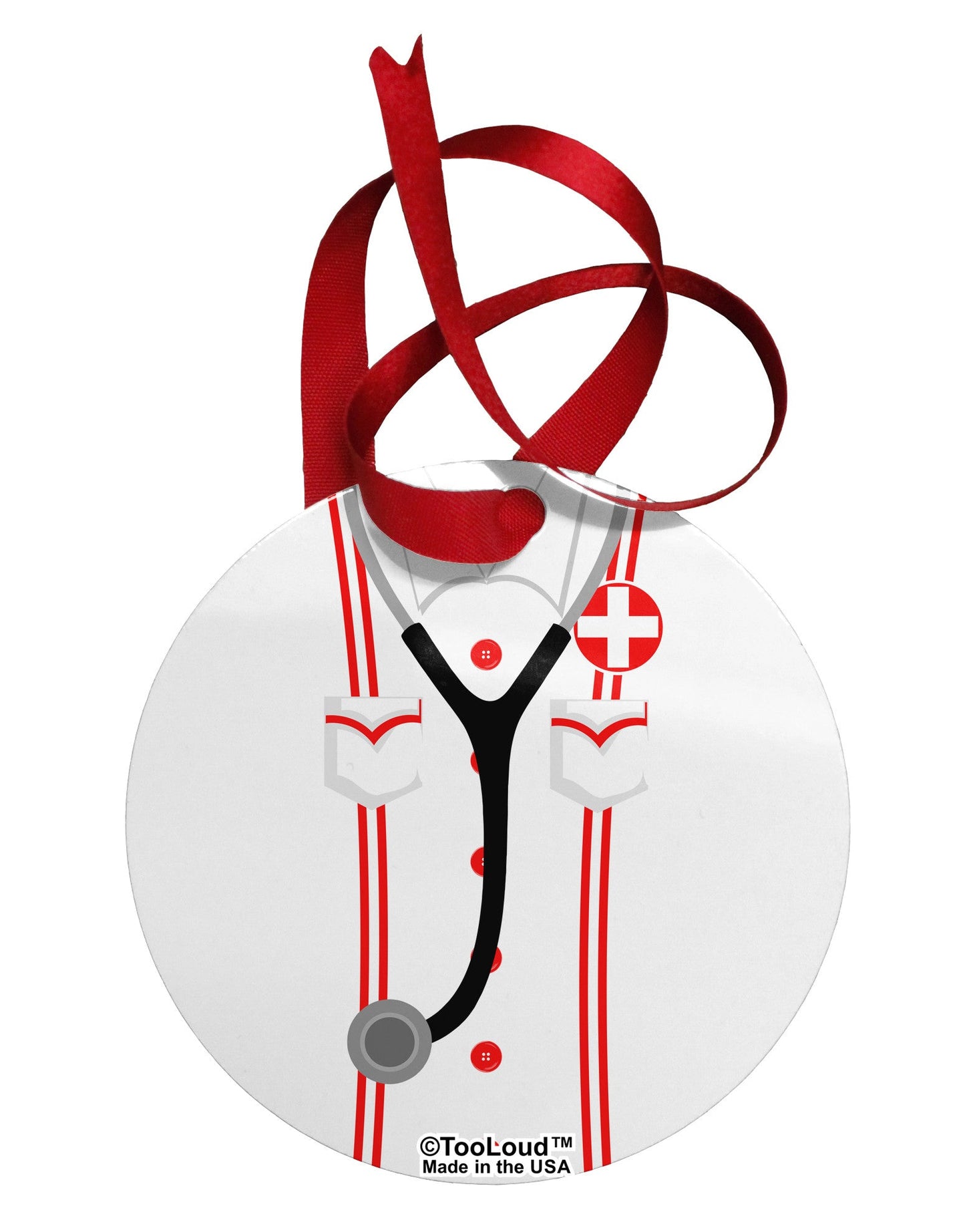 Nurse AOP Circular Metal Ornament All Over Print-Ornament-TooLoud-White-Davson Sales