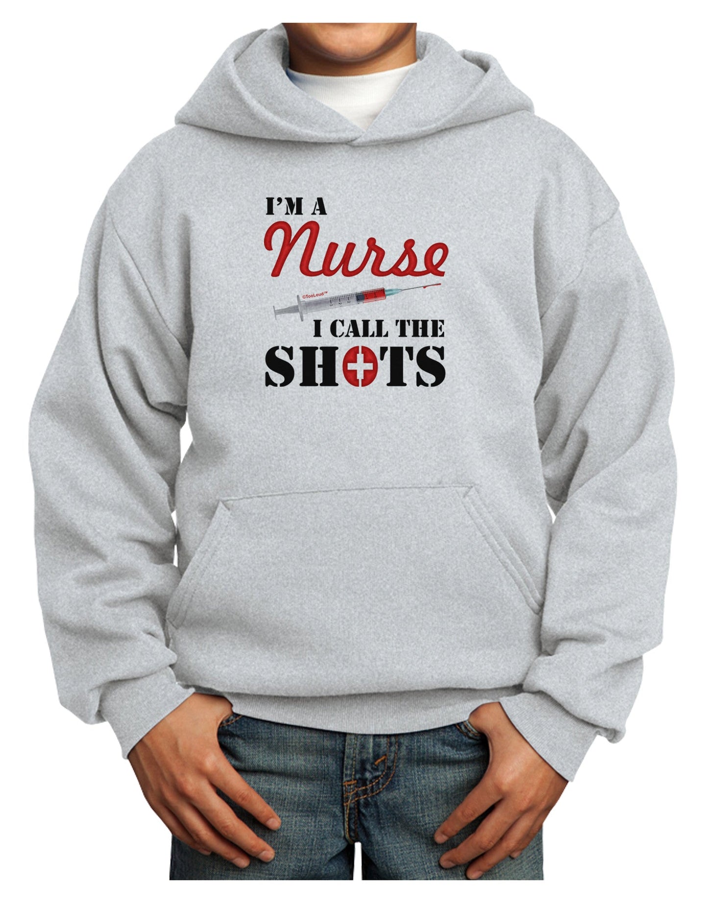 Nurse - Call The Shots Youth Hoodie Pullover Sweatshirt-Youth Hoodie-TooLoud-Ash-XS-Davson Sales