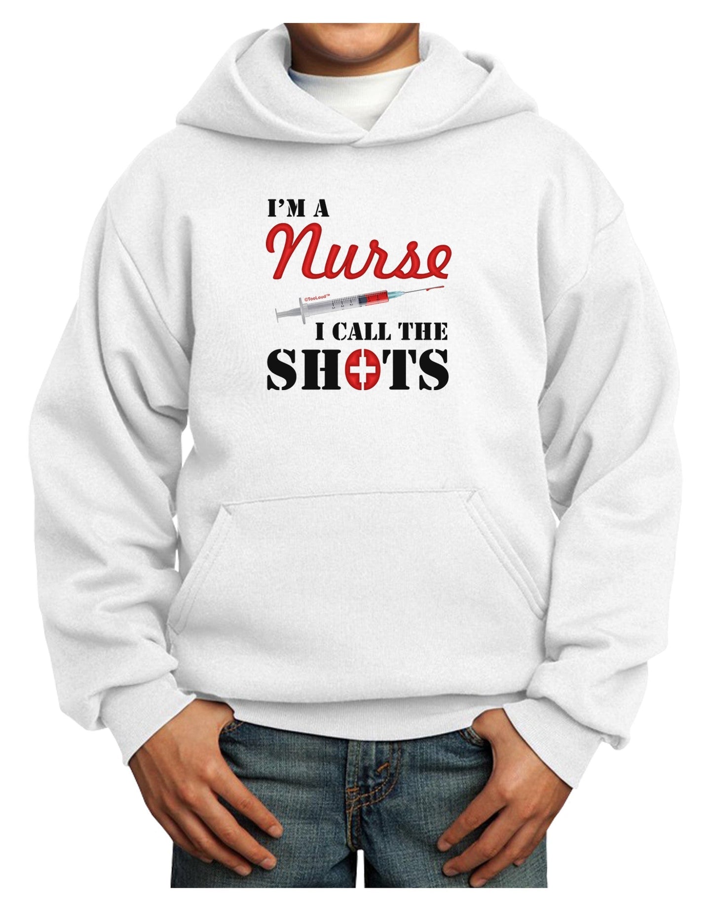Nurse - Call The Shots Youth Hoodie Pullover Sweatshirt-Youth Hoodie-TooLoud-White-XS-Davson Sales