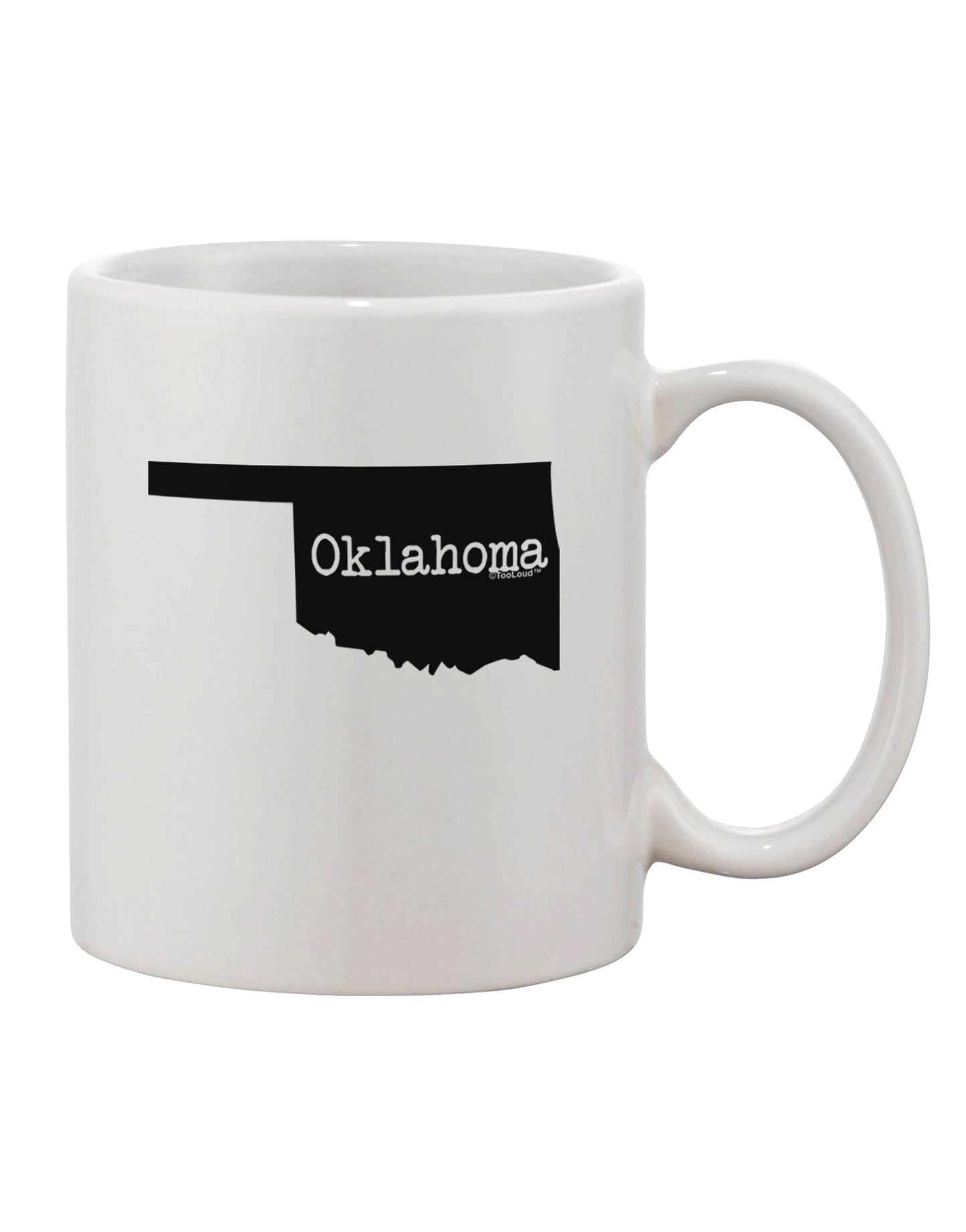 Oklahoma - United States Shape Printed 11 oz Coffee Mug - Expertly Crafted by TooLoud-11 OZ Coffee Mug-TooLoud-White-Davson Sales