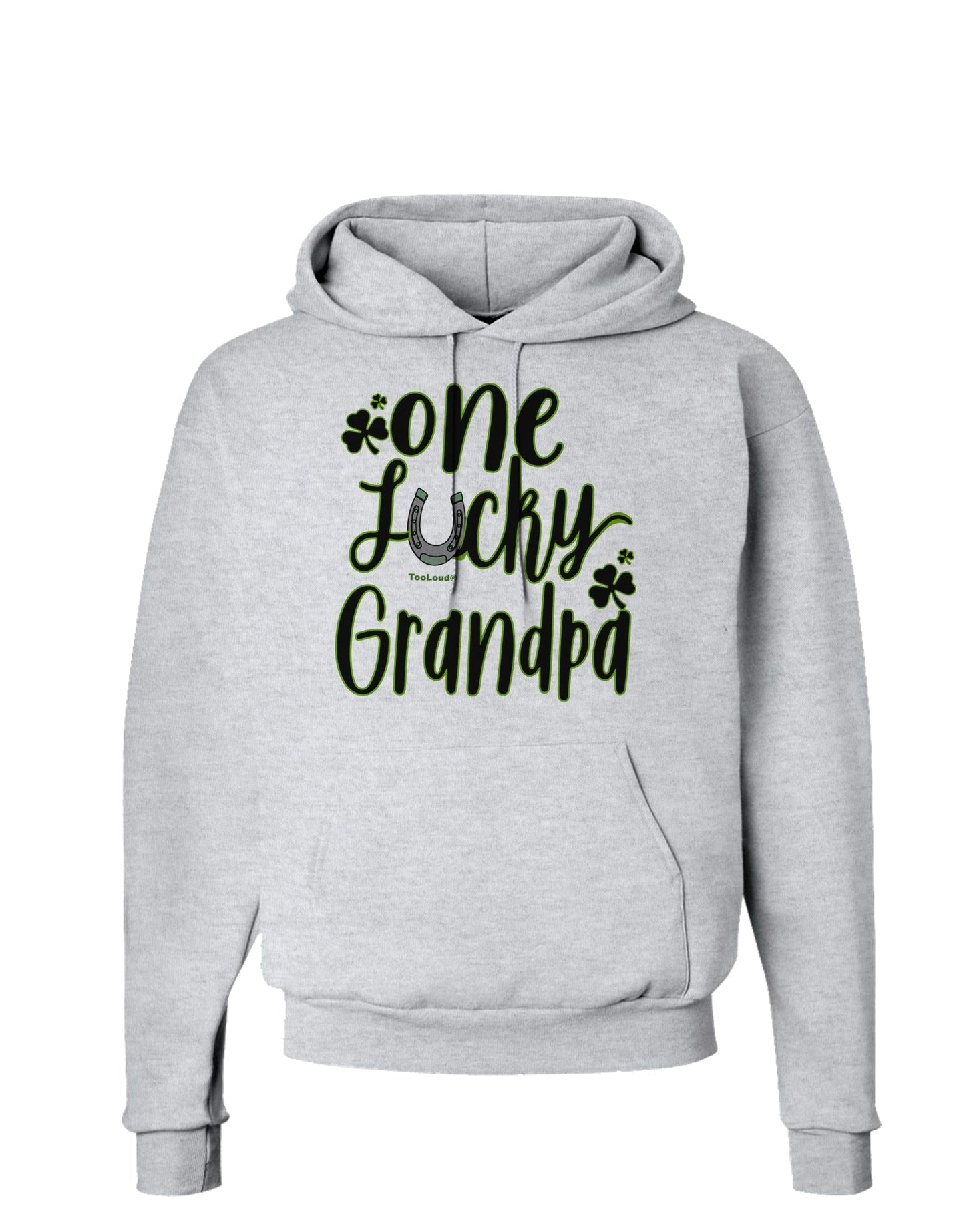 One Lucky Grandpa Shamrock Hoodie Sweatshirt-Hoodie-TooLoud-AshGray-Small-Davson Sales
