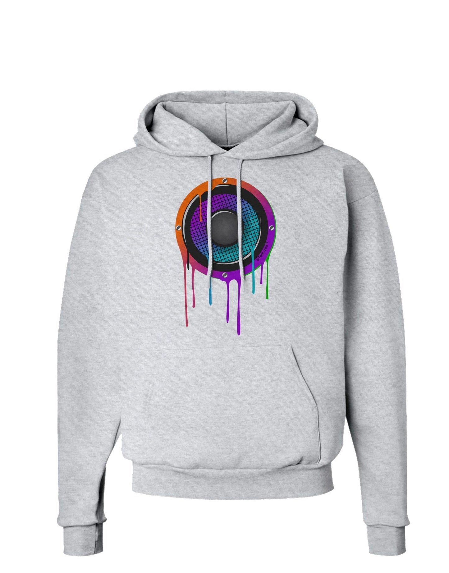 Paint Drips Speaker Hoodie Sweatshirt-Hoodie-TooLoud-AshGray-Small-Davson Sales