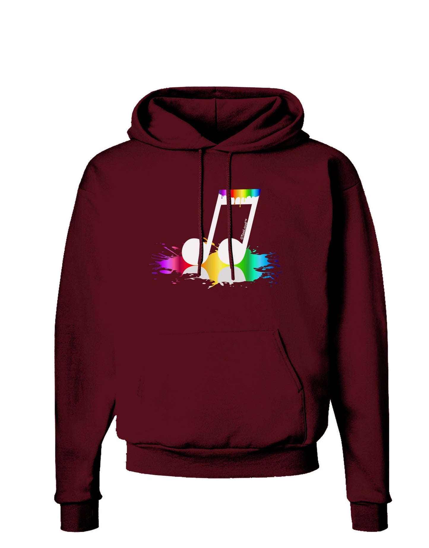 Paint Music Note Dark Hoodie Sweatshirt-Hoodie-TooLoud-Maroon-Small-Davson Sales