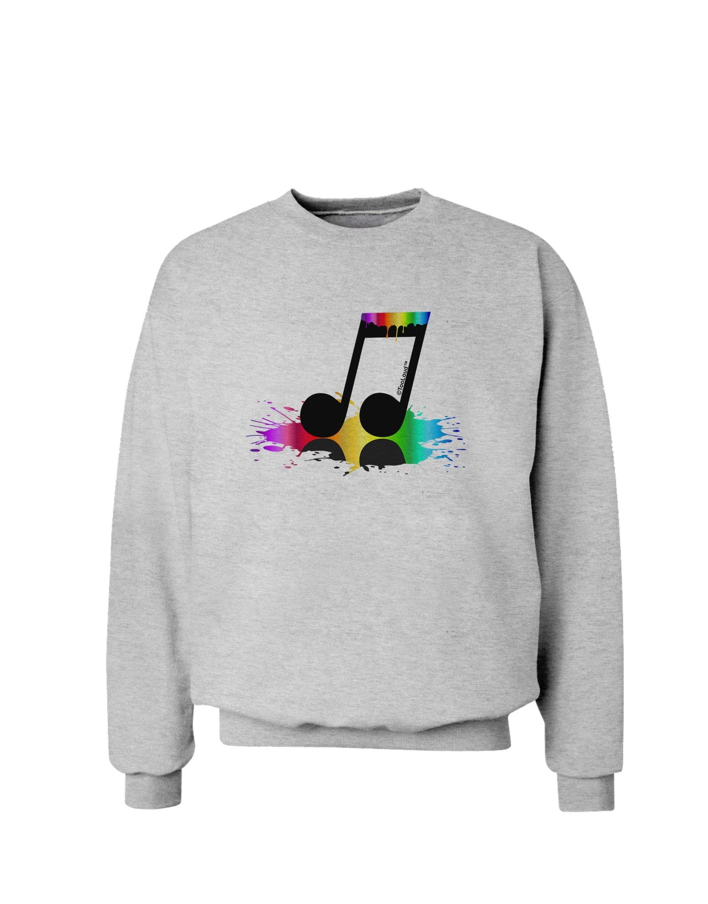 Paint Music Note Sweatshirt-Sweatshirts-TooLoud-AshGray-Small-Davson Sales