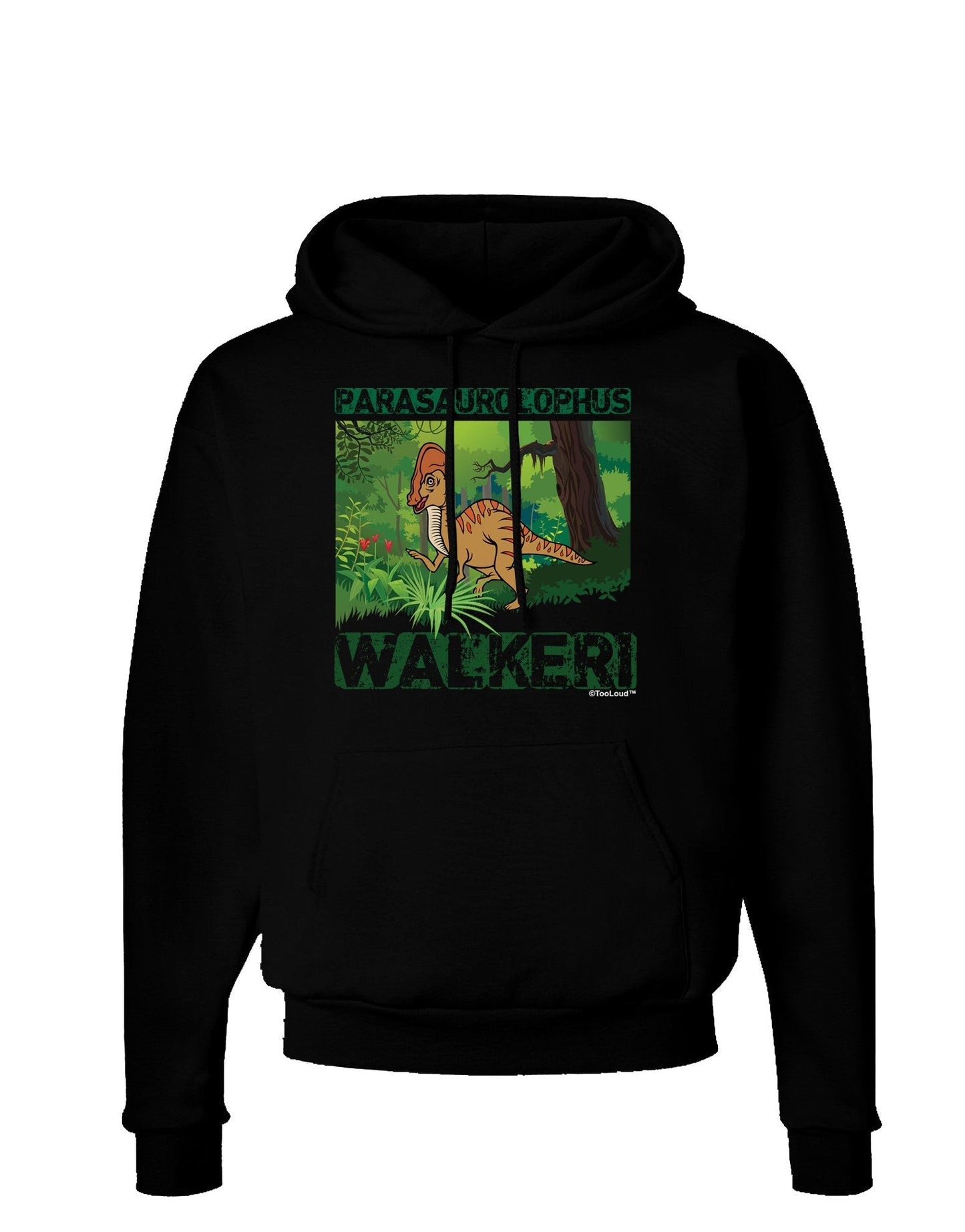 Parasaurolophus Walkeri - With Name Dark Hoodie Sweatshirt-Hoodie-TooLoud-Black-Small-Davson Sales