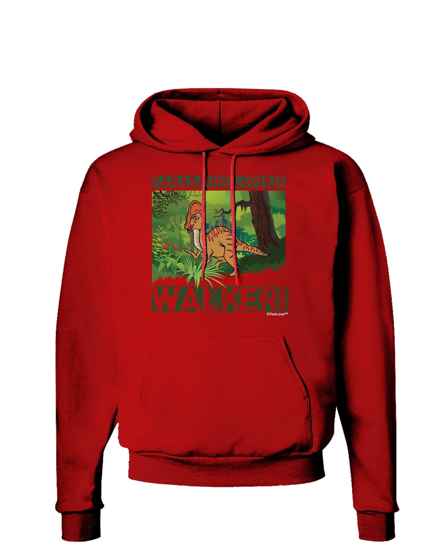 Parasaurolophus Walkeri - With Name Dark Hoodie Sweatshirt-Hoodie-TooLoud-Red-Small-Davson Sales