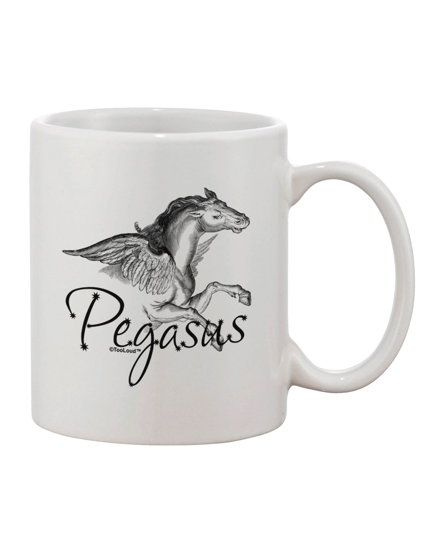 Pegasus Illustration Adorned 11 oz Coffee Mug - TooLoud-11 OZ Coffee Mug-TooLoud-White-Davson Sales