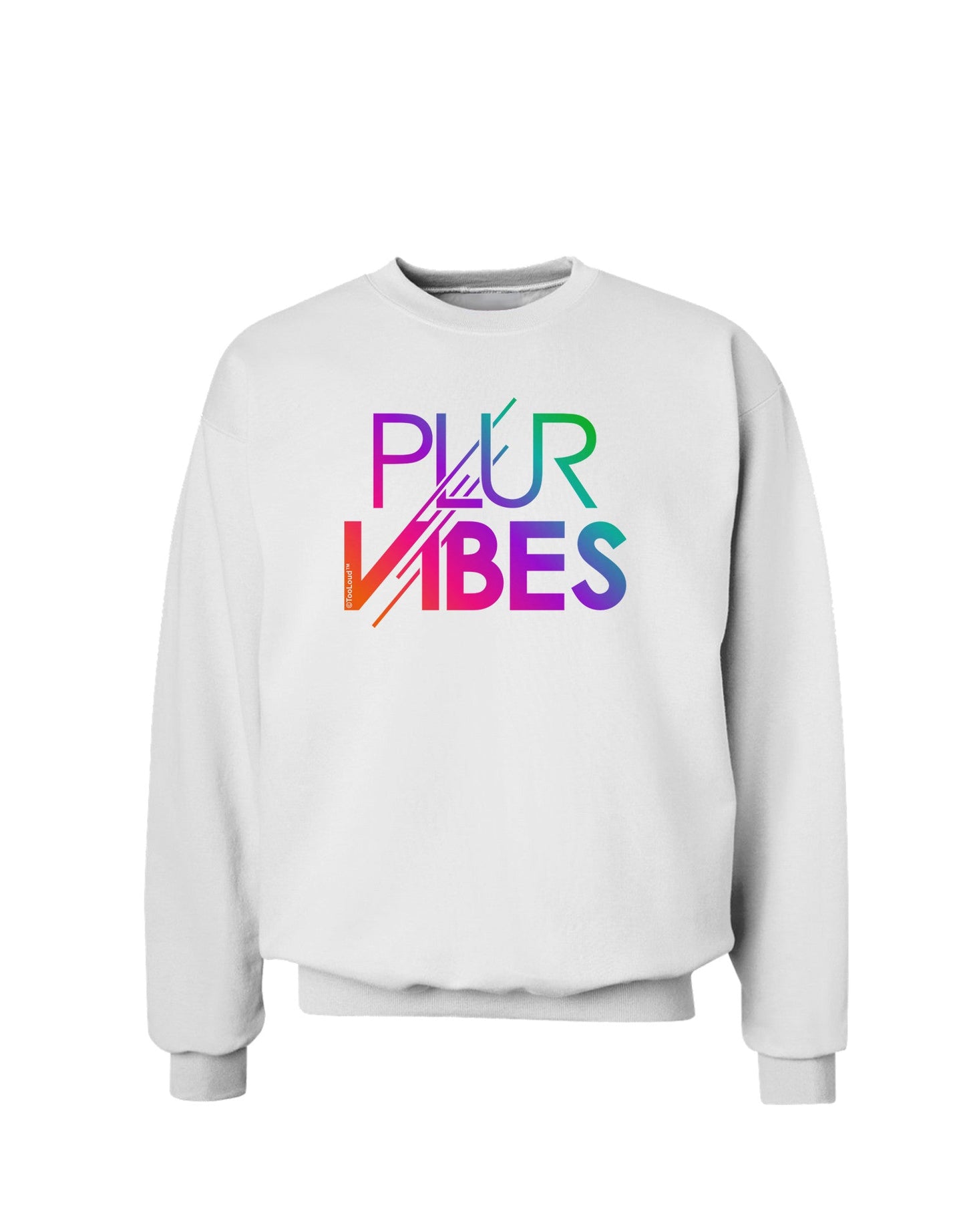 PLUR Vibes Sweatshirt-Sweatshirts-TooLoud-White-Small-Davson Sales
