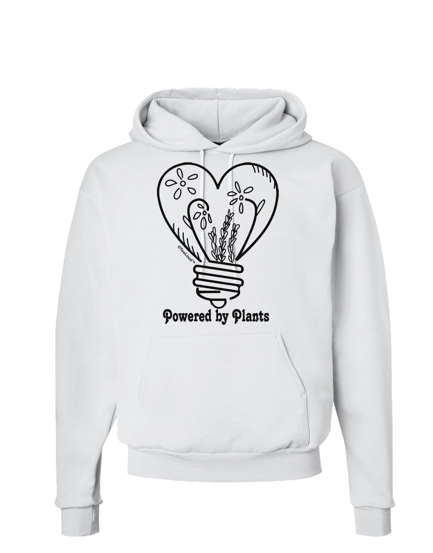 Powered by Plants Hoodie Sweatshirt-Hoodie-TooLoud-White-Small-Davson Sales