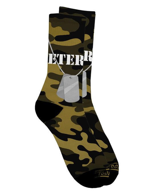 Premium Collection of Veteran Dog Tags Adult Crew Socks with All Over Print - TooLoud-Socks-TooLoud-White-Ladies-4-6-Davson Sales