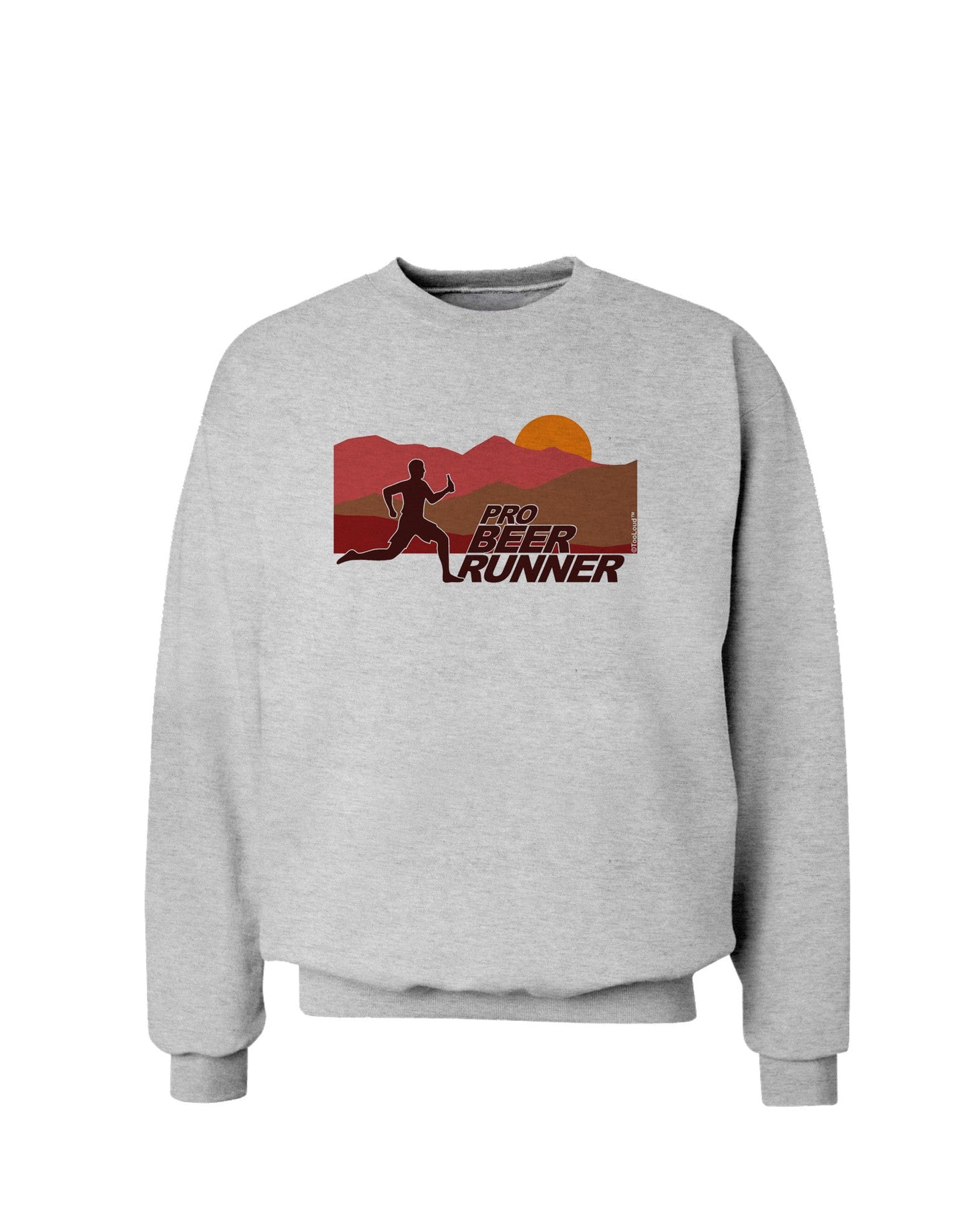 Pro Beer Runner Man Sweatshirt-Sweatshirts-TooLoud-AshGray-Small-Davson Sales
