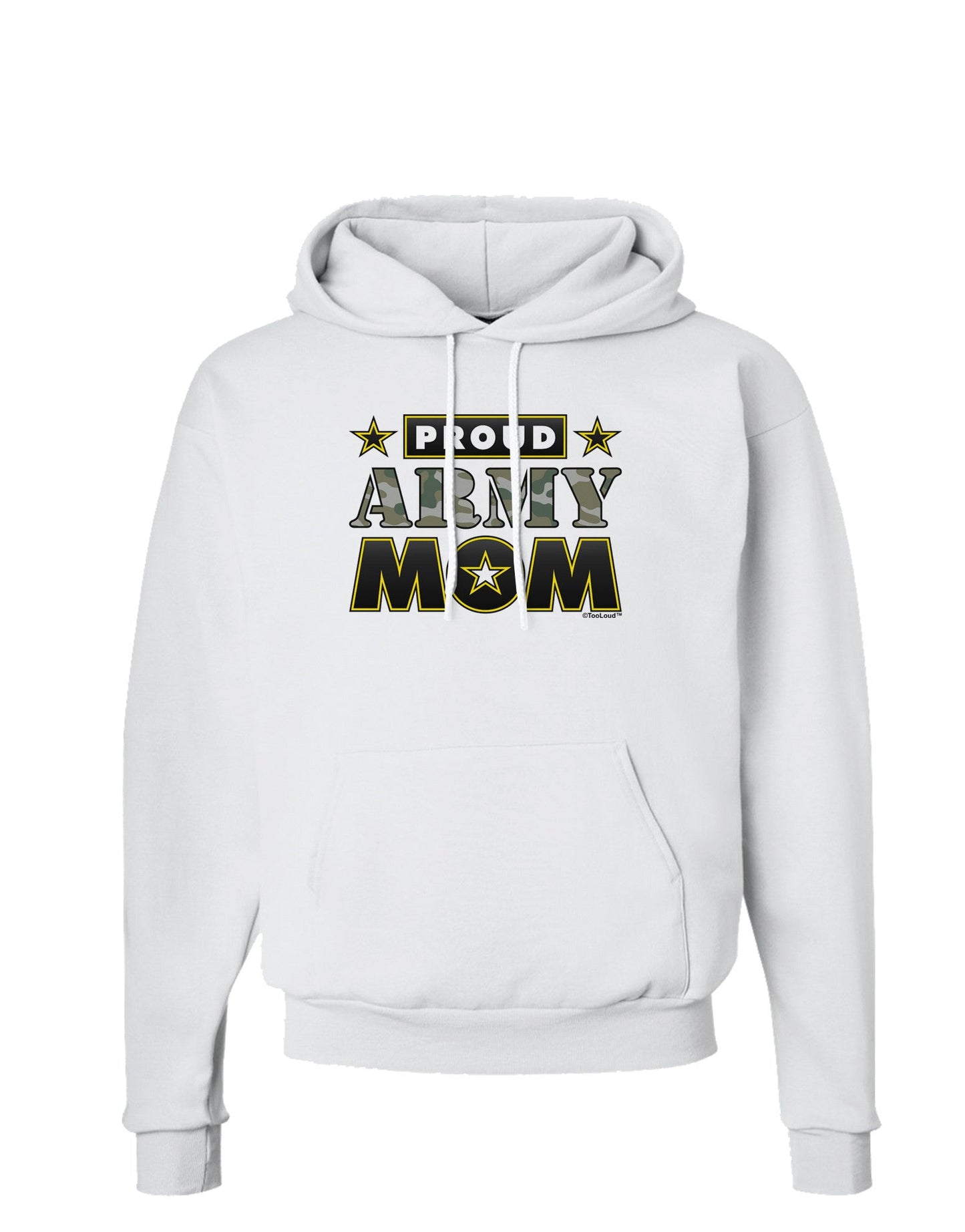 Proud Army Mom Hoodie Sweatshirt-Hoodie-TooLoud-White-Small-Davson Sales
