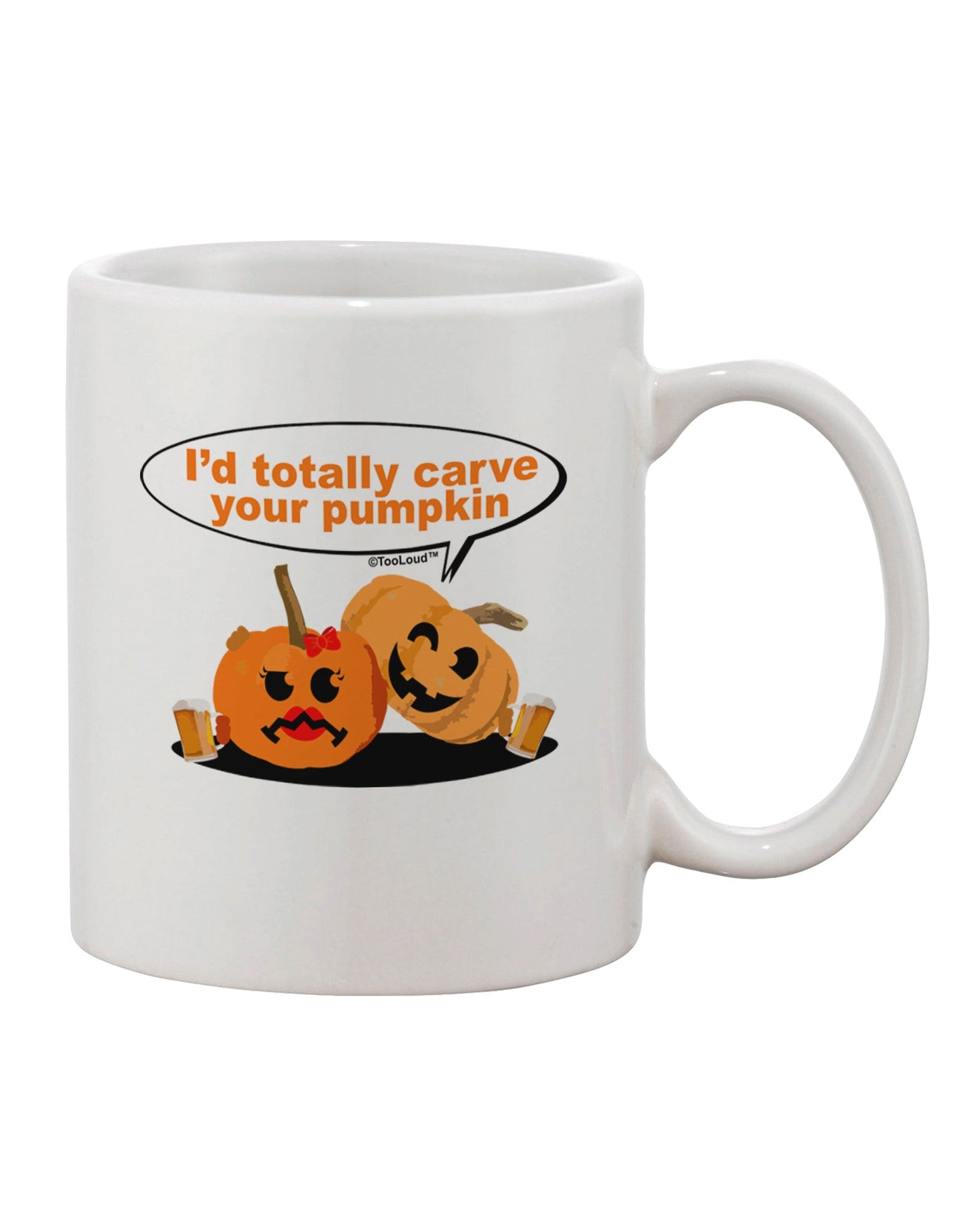 Pumpkin Carving Inspired 11 oz Coffee Mug - TooLoud-11 OZ Coffee Mug-TooLoud-White-Davson Sales