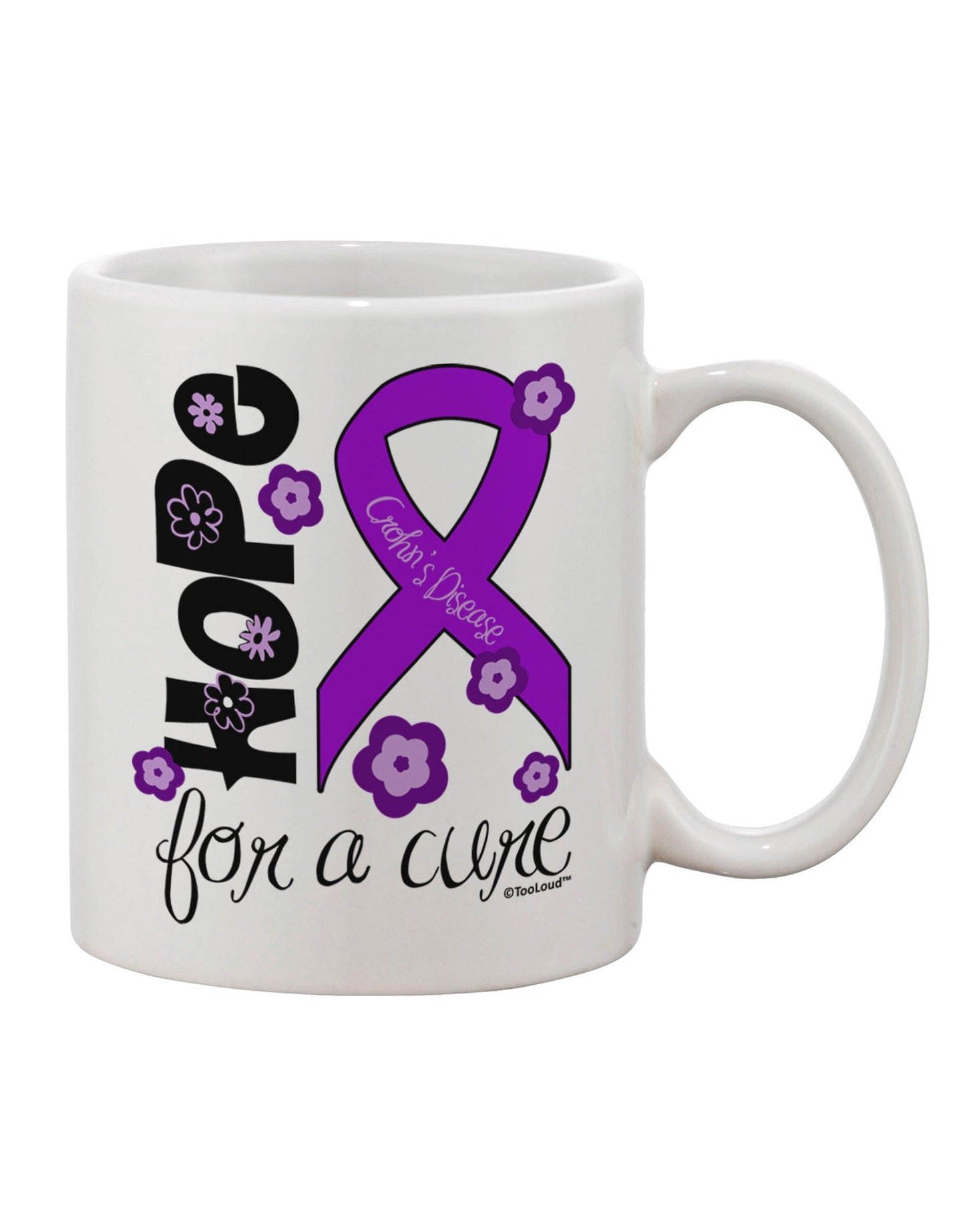 Purple Ribbon Crohn's Disease Awareness Coffee Mug - TooLoud-11 OZ Coffee Mug-TooLoud-White-Davson Sales