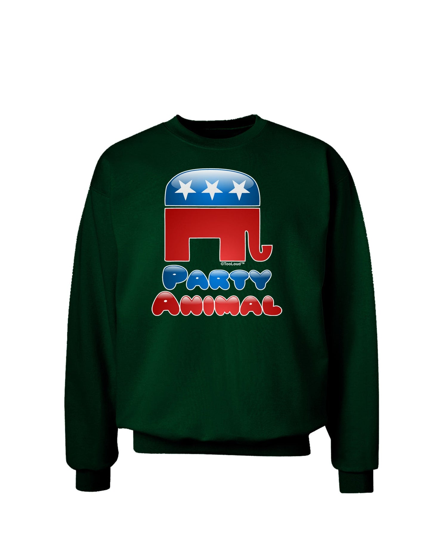 Republican Party Animal Adult Dark Sweatshirt-Sweatshirts-TooLoud-Deep-Forest-Green-Small-Davson Sales