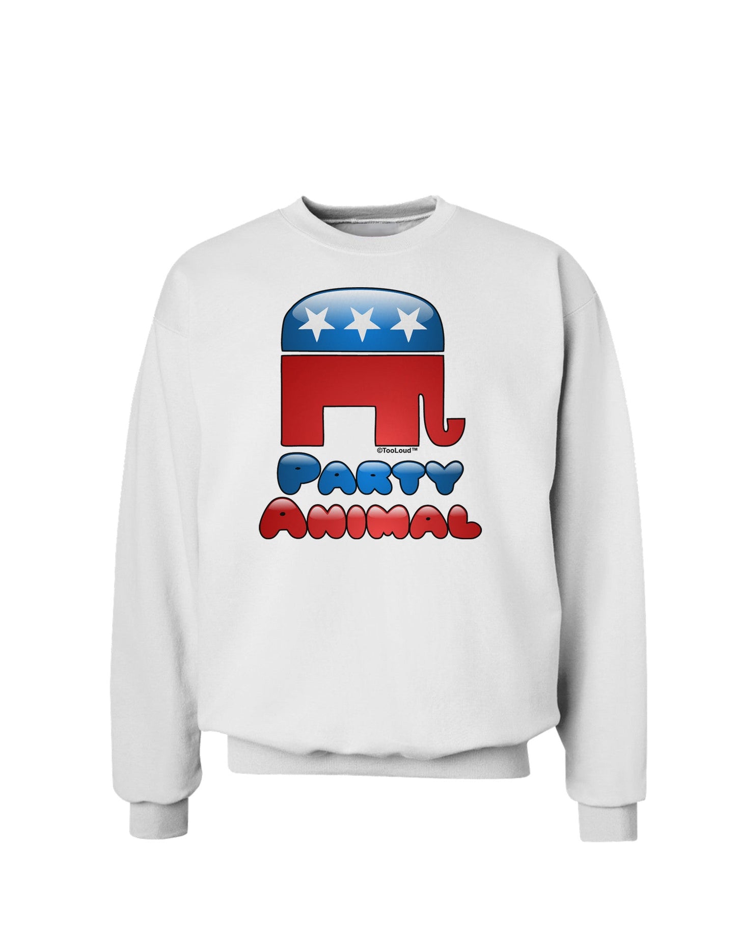 Republican Party Animal Sweatshirt-Sweatshirts-TooLoud-White-Small-Davson Sales