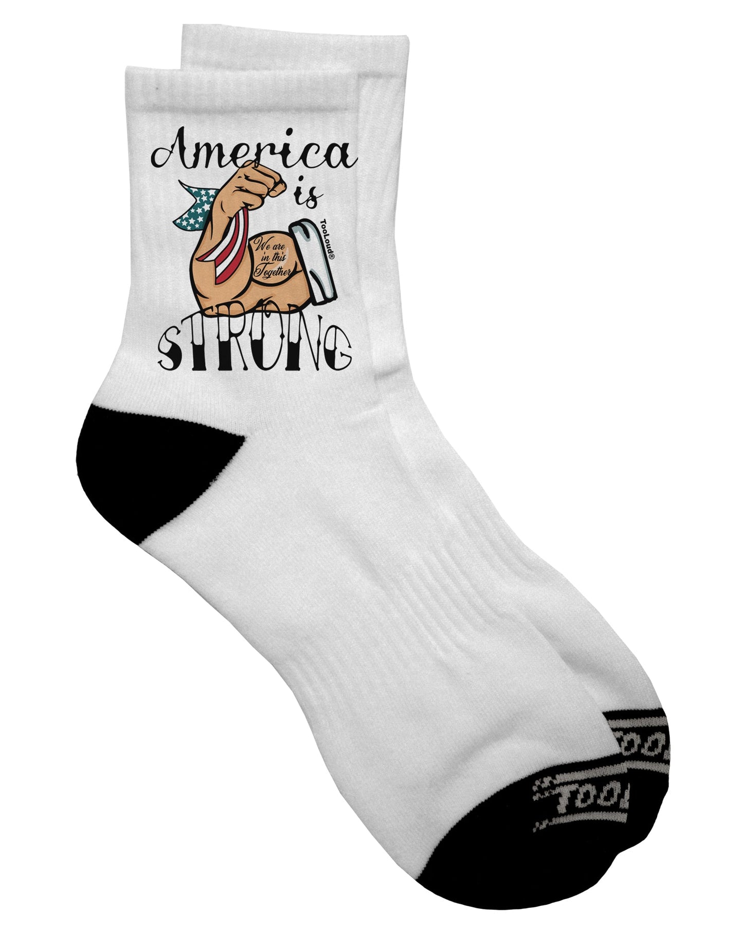 Resilient American Spirit: Conquering Adversity with Dark Adult Socks - TooLoud-Socks-TooLoud-Short-Ladies-4-6-Davson Sales