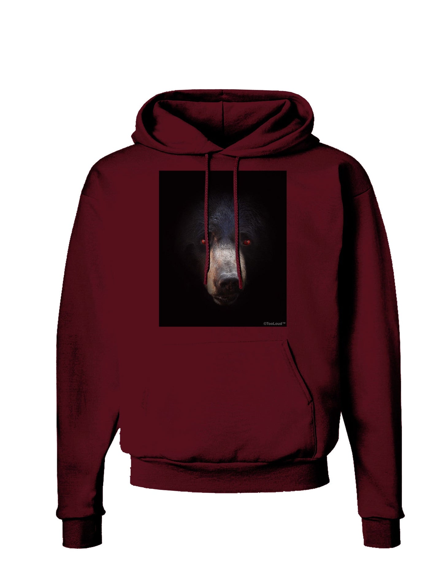 Scary Black Bear Dark Hoodie Sweatshirt-Hoodie-TooLoud-Maroon-Small-Davson Sales