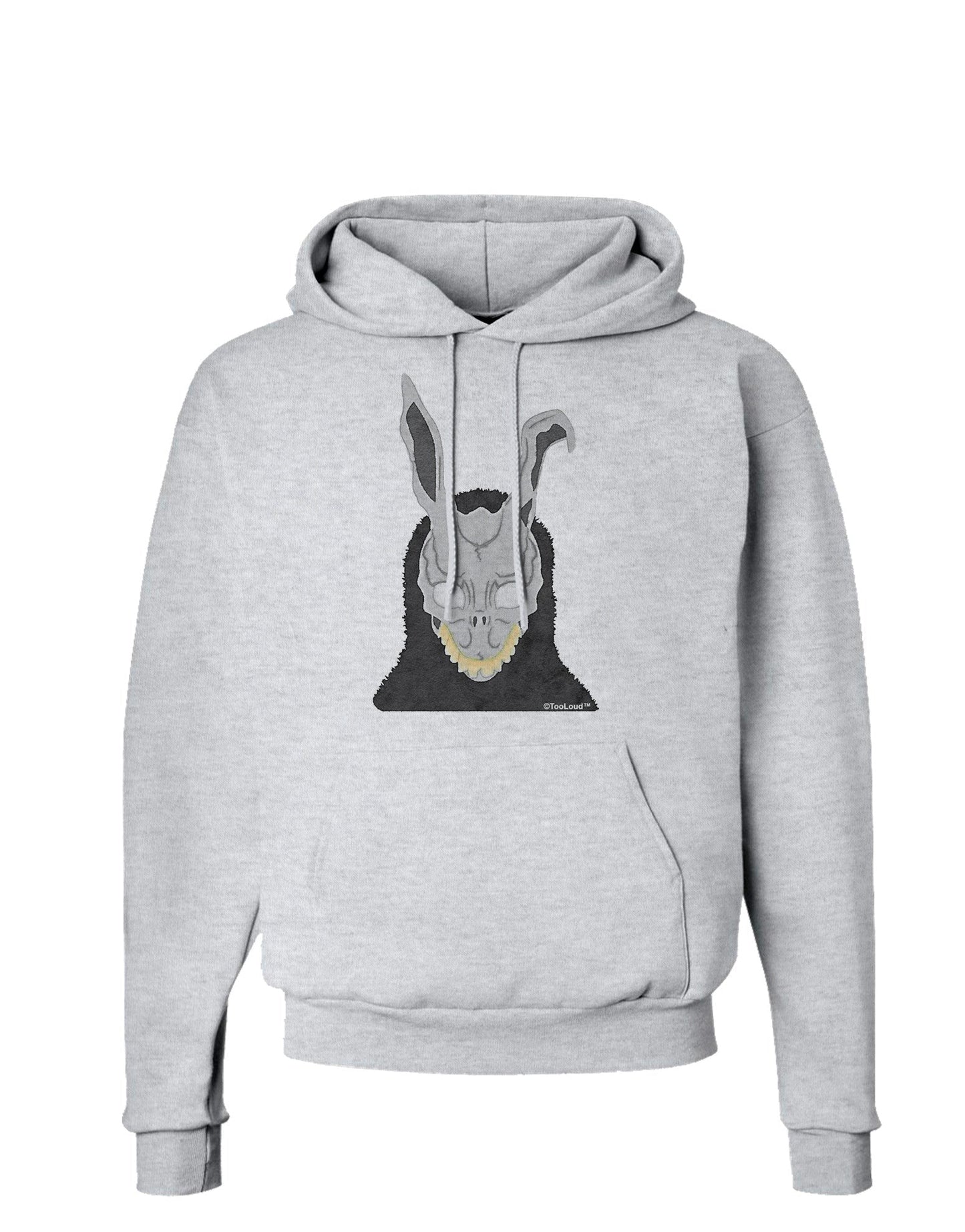 Scary Buny Face Watercolor Hoodie Sweatshirt-Hoodie-TooLoud-AshGray-Small-Davson Sales
