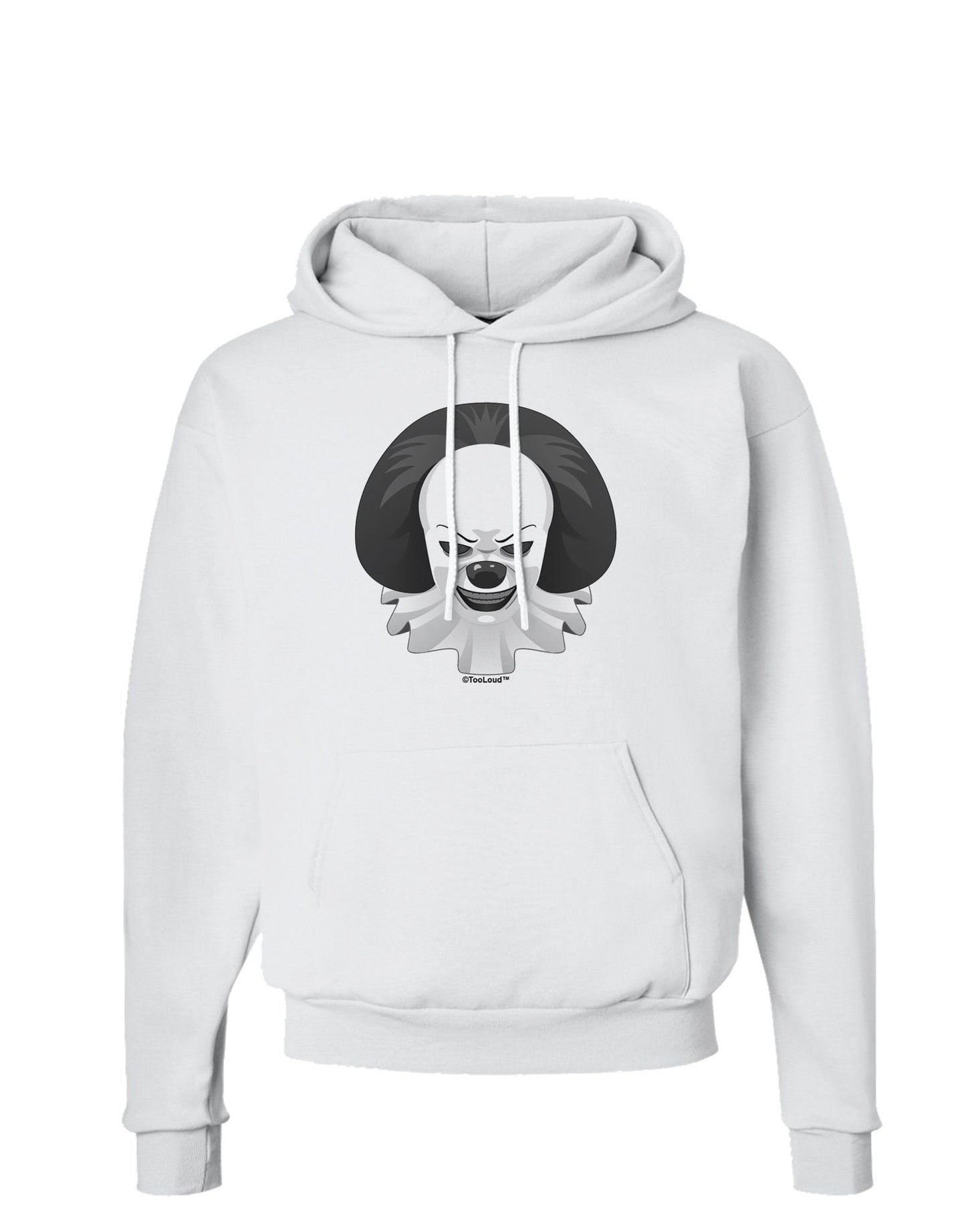 Scary Clown Grayscale Hoodie Sweatshirt-Hoodie-TooLoud-White-Small-Davson Sales