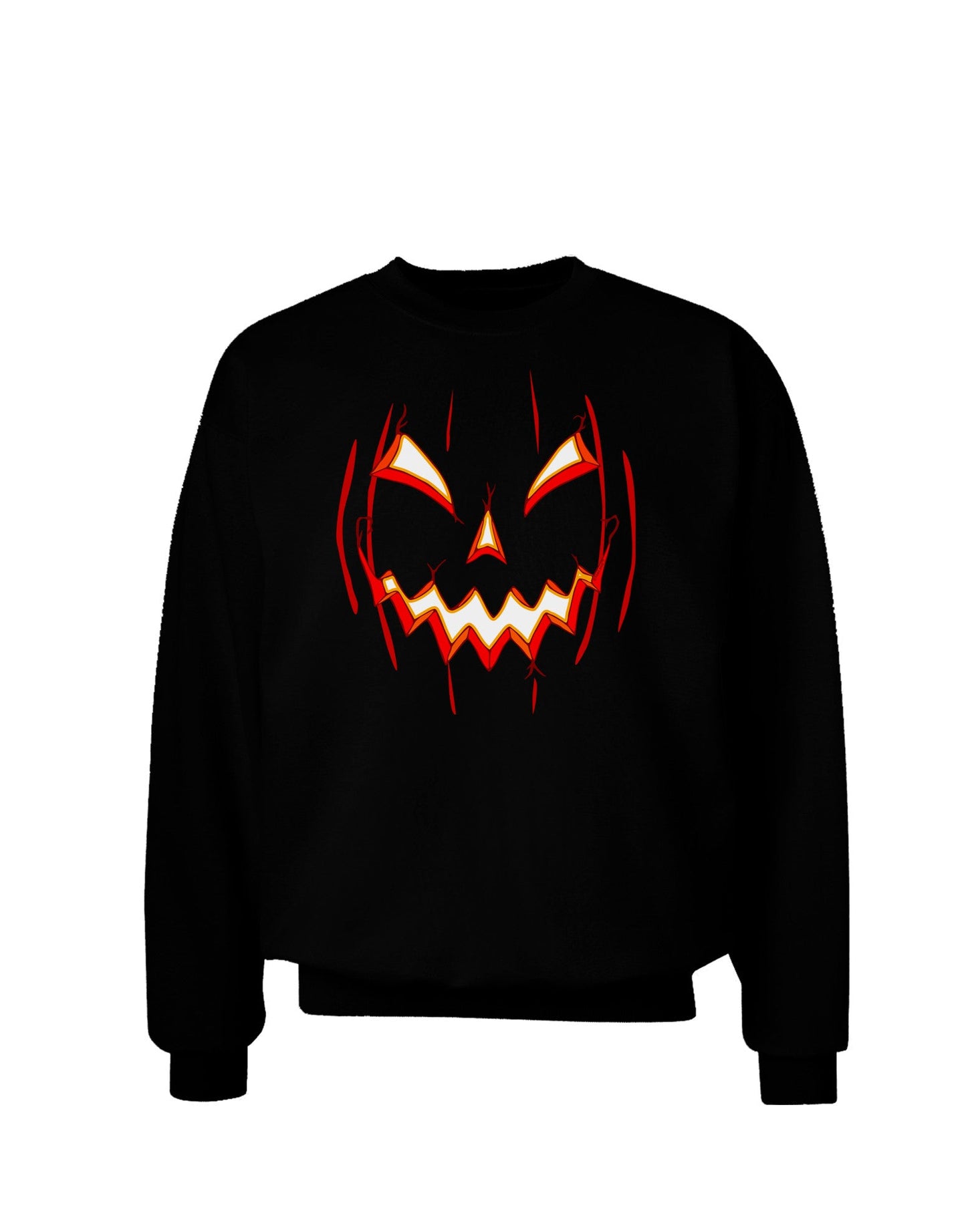 Scary Glow Evil Jack O Lantern Pumpkin Adult Dark Sweatshirt-Sweatshirts-TooLoud-Black-Small-Davson Sales