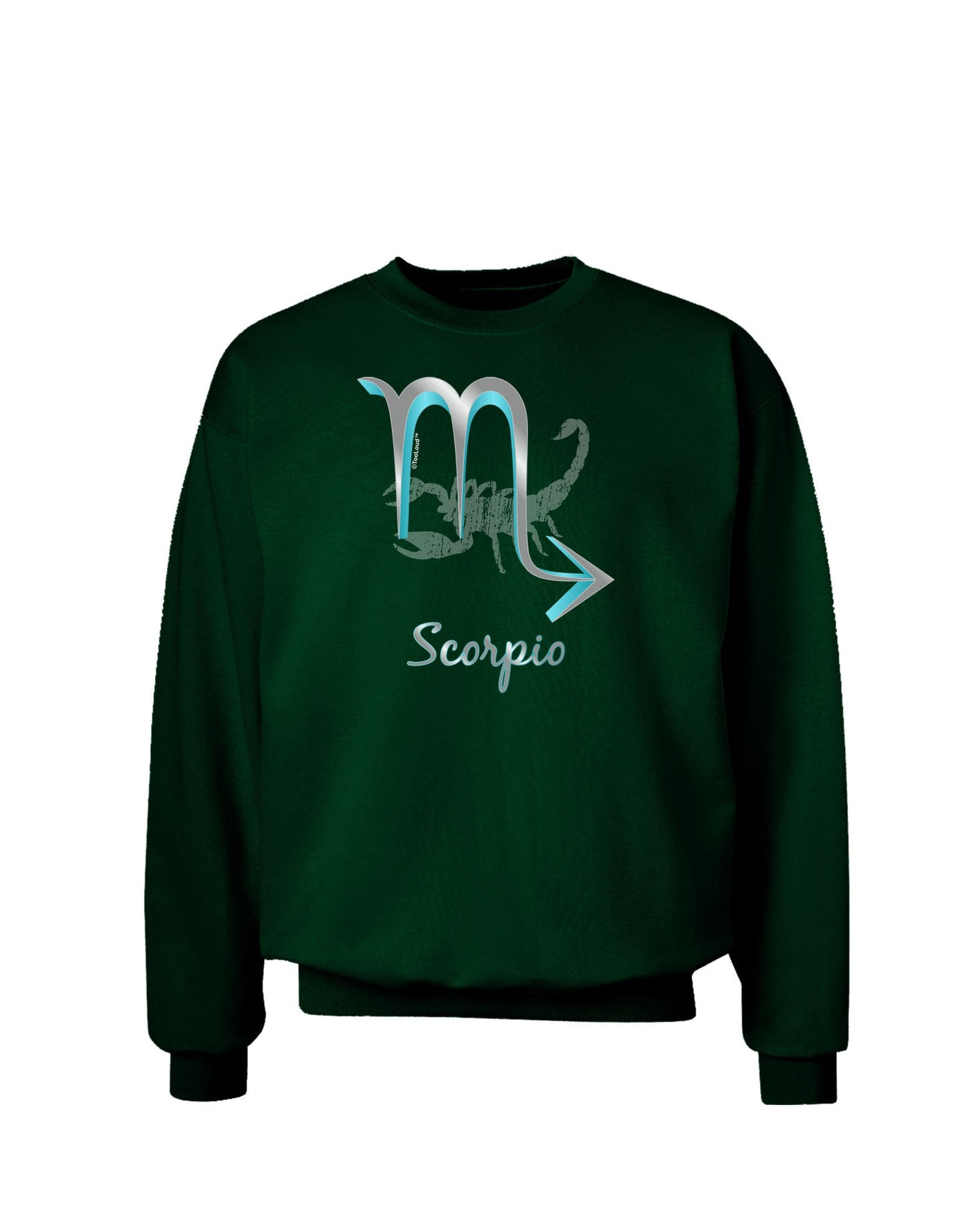 Scorpio Symbol Adult Dark Sweatshirt-Sweatshirts-TooLoud-Deep-Forest-Green-Small-Davson Sales