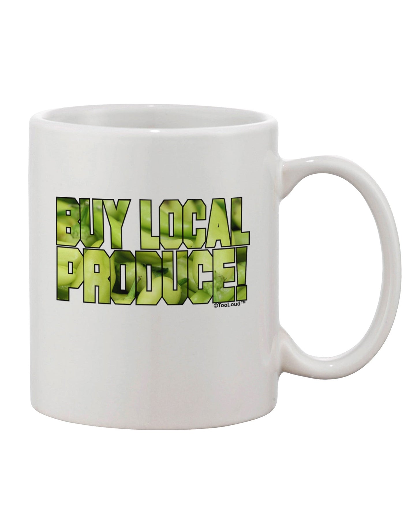 Shop Local - Jalapenos Text Printed 11 oz Coffee Mug - TooLoud-11 OZ Coffee Mug-TooLoud-White-Davson Sales