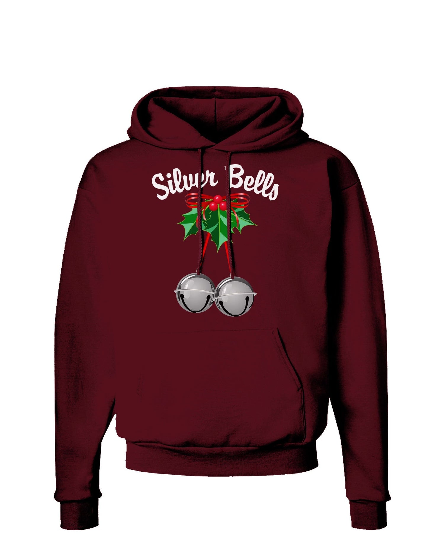 Silver Bells Dark Hoodie Sweatshirt by-Hoodie-TooLoud-Maroon-Small-Davson Sales