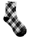 Sophisticated Black and White Argyle AOP Adult Short Socks with All Over Print - TooLoud-Socks-TooLoud-White-Ladies-4-6-Davson Sales