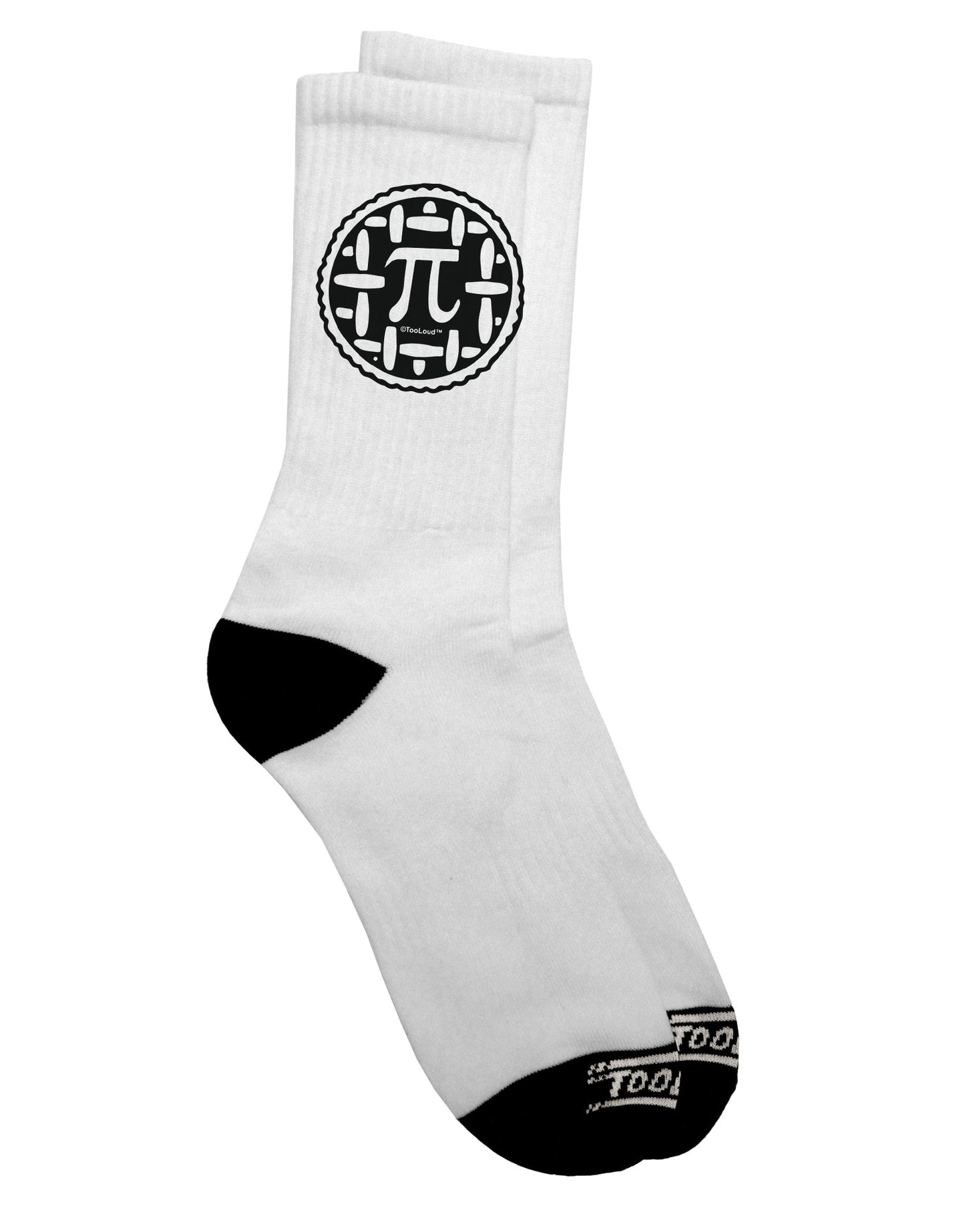 Sophisticated Pi Pie Dark Adult Socks - TooLoud-Socks-TooLoud-Crew-Ladies-4-6-Davson Sales