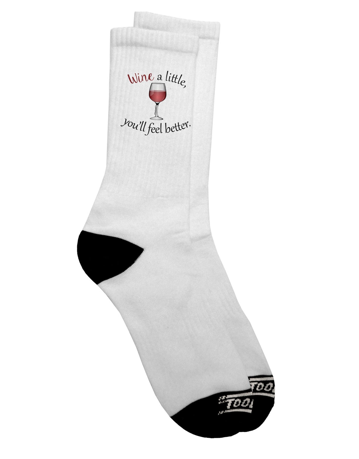 Sophisticated Wine-themed Adult Crew Socks - TooLoud-Socks-TooLoud-White-Ladies-4-6-Davson Sales