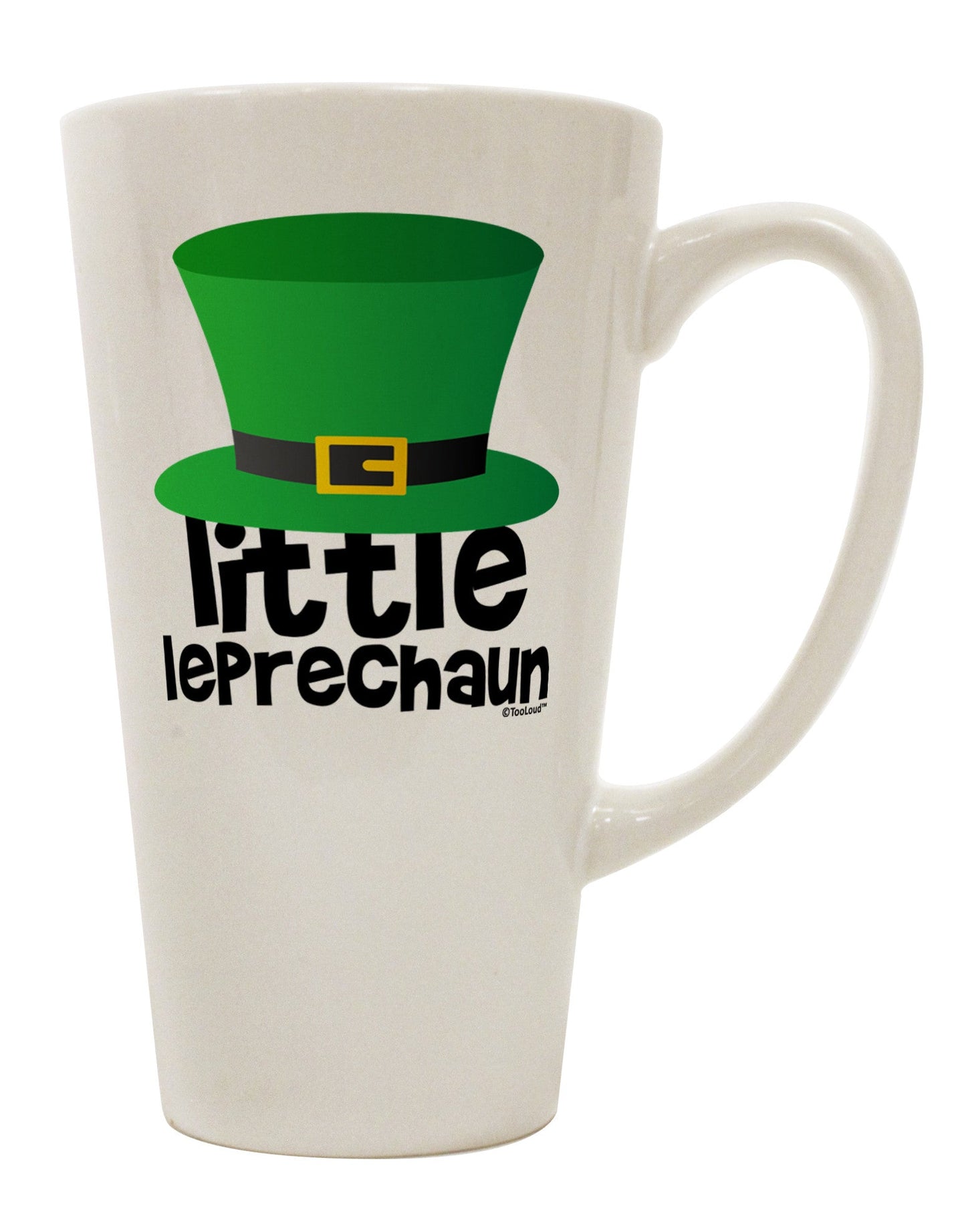 St. Patrick's Day 16 Ounce Conical Latte Coffee Mug - Expertly Crafted for the Little Leprechaun in You by TooLoud-Conical Latte Mug-TooLoud-White-Davson Sales
