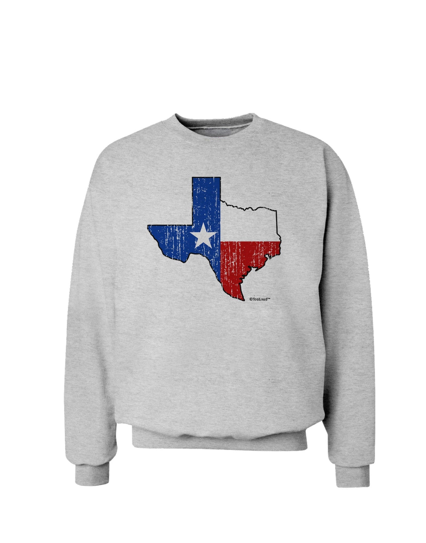 State of Texas Flag Design - Distressed Sweatshirt-Sweatshirts-TooLoud-AshGray-Small-Davson Sales