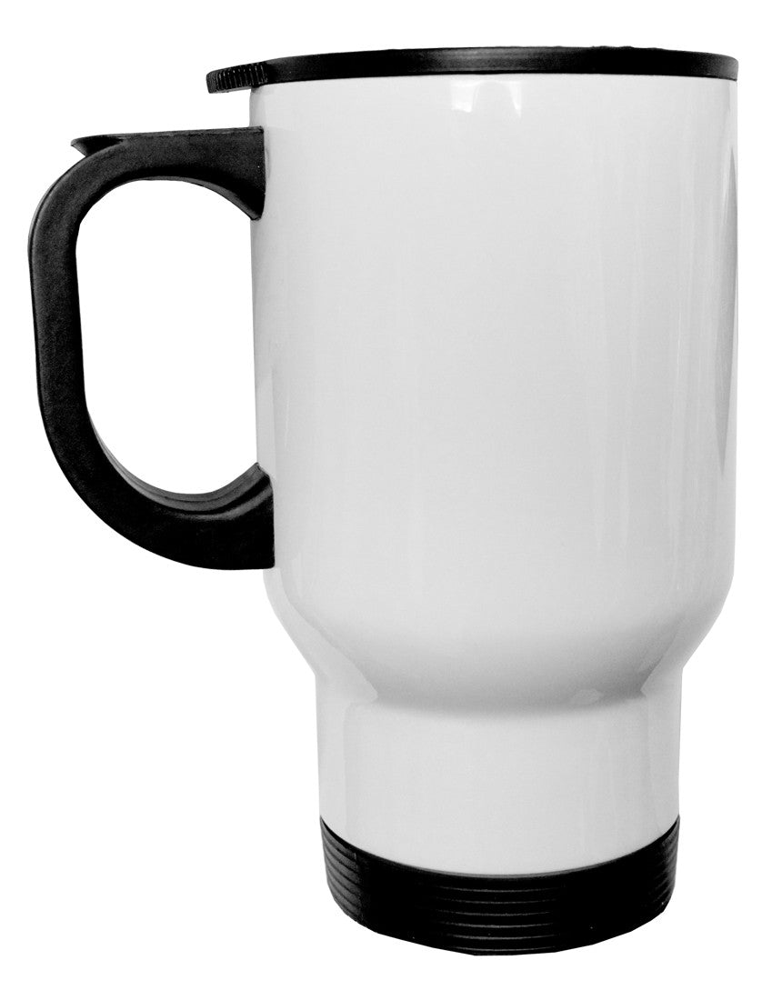Stethoscope Heartbeat Text Stainless Steel 14oz Travel Mug-Travel Mugs-TooLoud-White-Davson Sales
