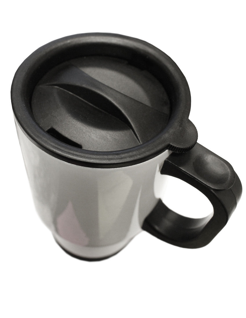 Stethoscope Heartbeat Text Stainless Steel 14oz Travel Mug-Travel Mugs-TooLoud-White-Davson Sales