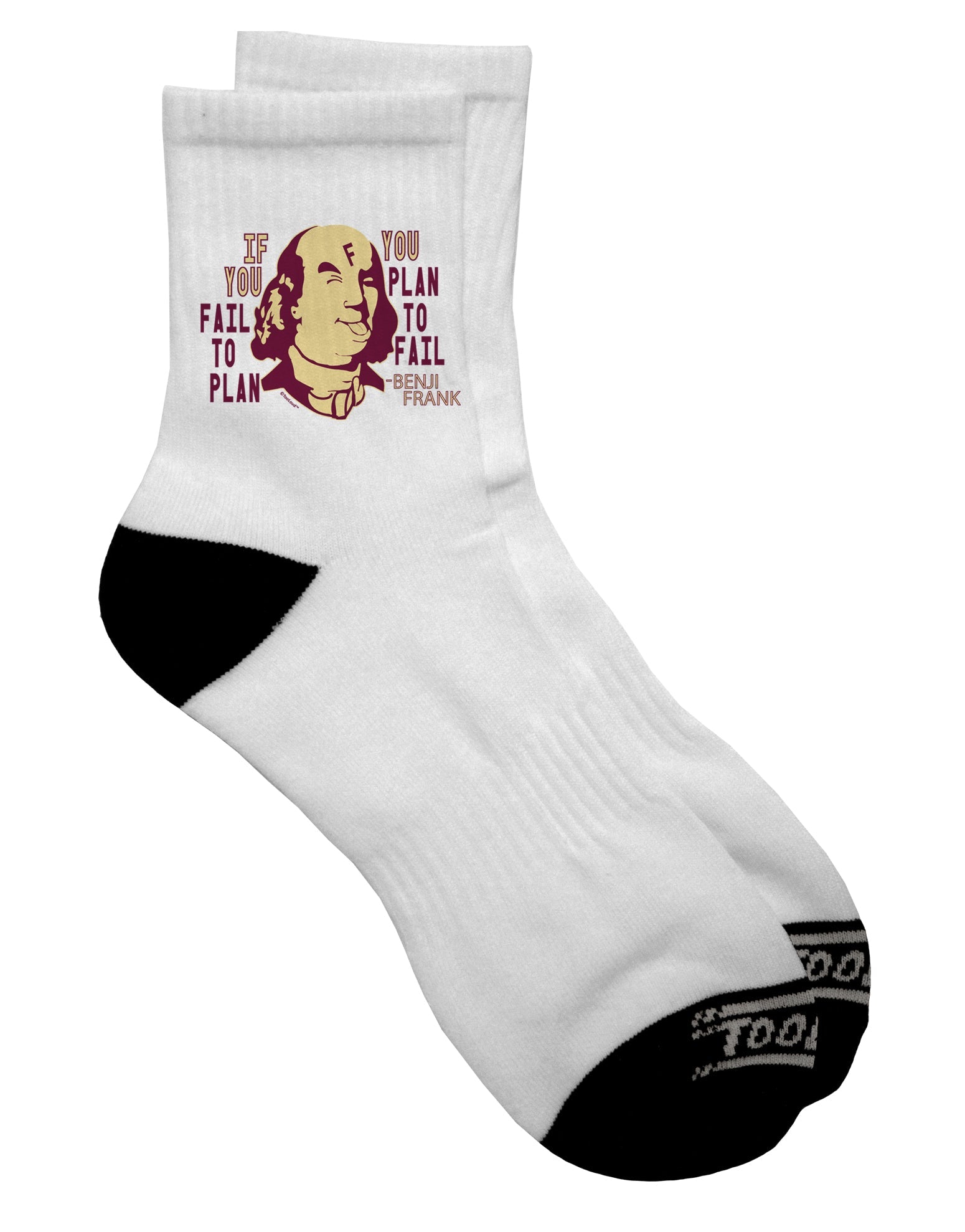 Strategic Planning for Success - Benjamin Franklin Dark Adult Socks - TooLoud-Socks-TooLoud-Short-Ladies-4-6-Davson Sales