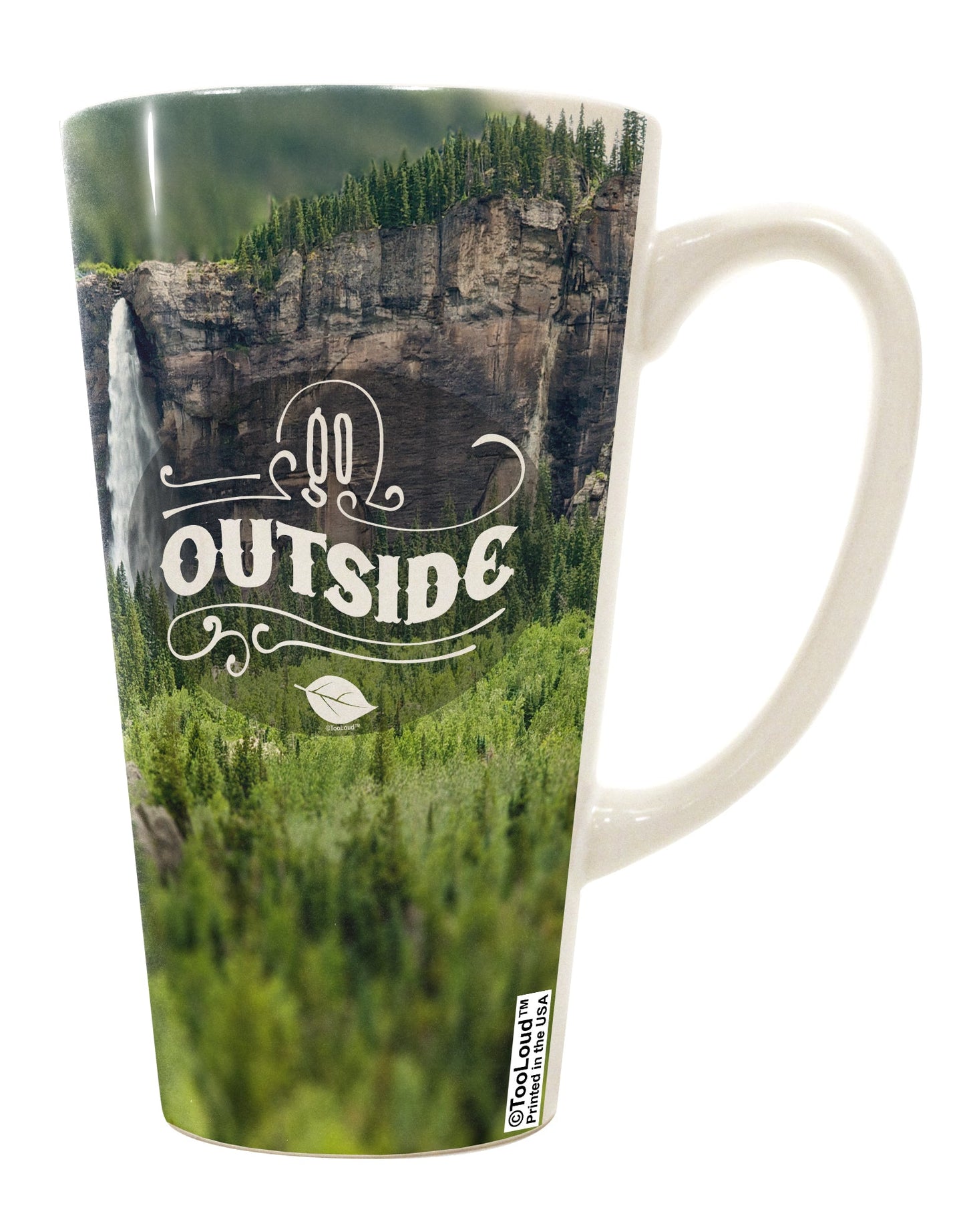 Stunning Cliffs - Embrace Nature AOP 16 Ounce Conical Latte Coffee Mug All Over Print by TooLoud-Conical Latte Mug-TooLoud-White-Davson Sales