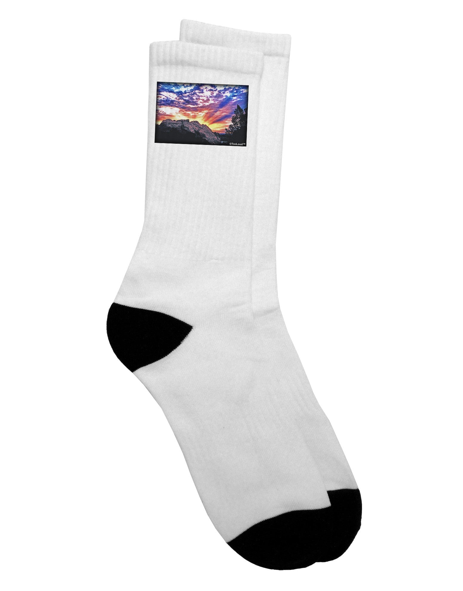 Stunning Colorado Rainbow Sunset Crew Socks - TooLoud-Socks-TooLoud-White-Ladies-4-6-Davson Sales