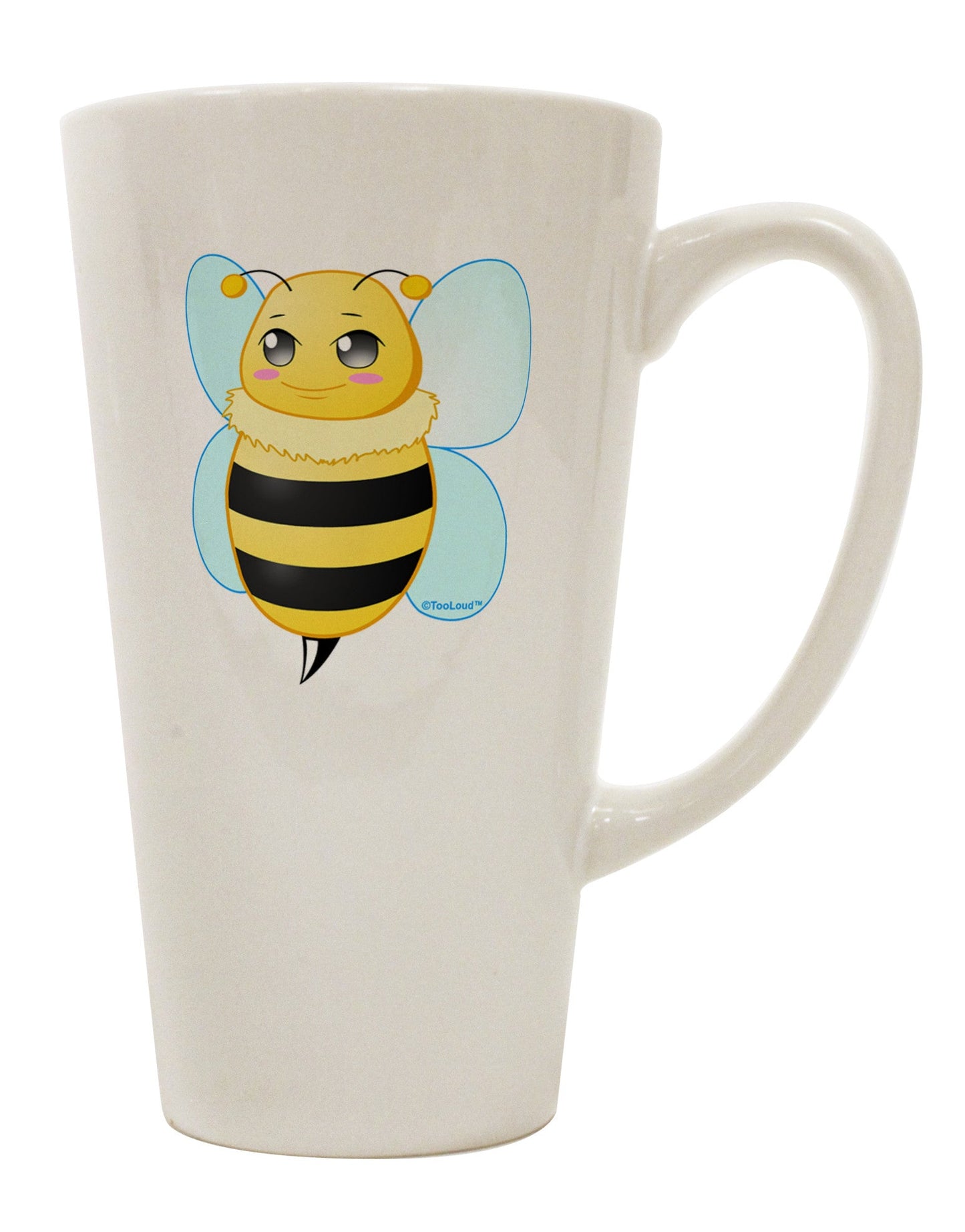 Stylish and Functional 16 Ounce Conical Latte Coffee Mug - Perfect for Bee Lovers TooLoud-Conical Latte Mug-TooLoud-White-Davson Sales