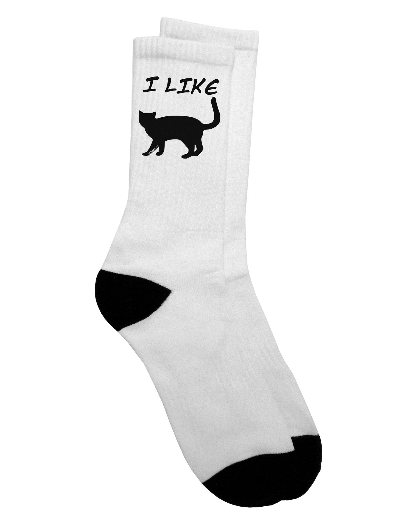 Stylish Cat Silhouette Design Adult Crew Socks - by TooLoud-Socks-TooLoud-White-Ladies-4-6-Davson Sales