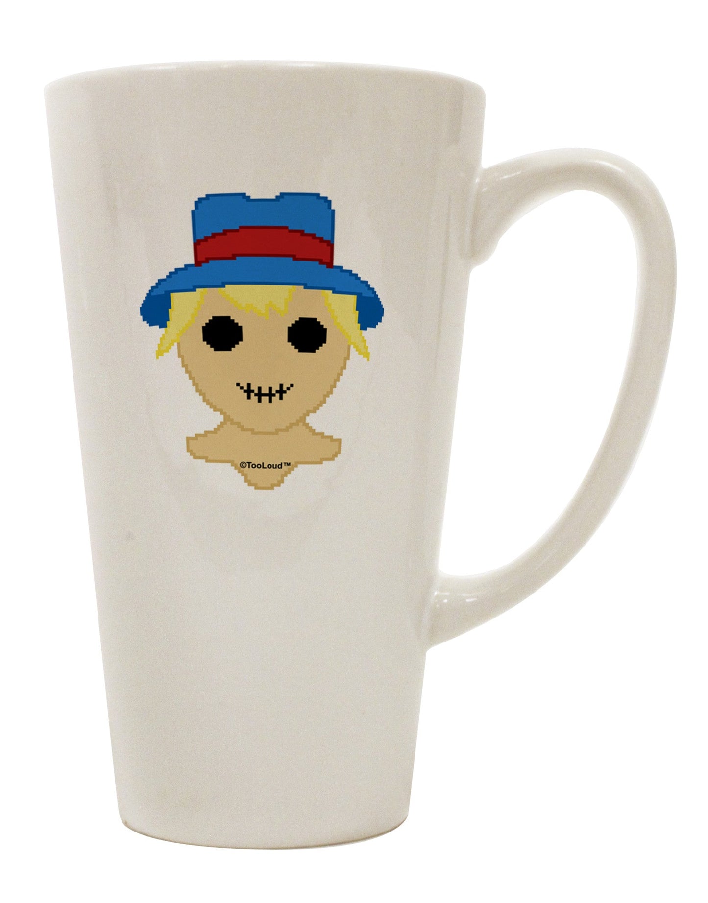 Stylish Scarecrow Conical Latte Coffee Mug - Perfect for Sipping in Style! - TooLoud-Conical Latte Mug-TooLoud-White-Davson Sales