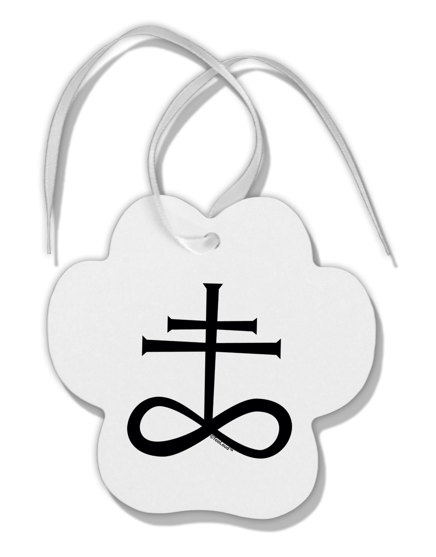 Sulphur Cross Paw Print Shaped Ornament-Ornament-TooLoud-White-Davson Sales