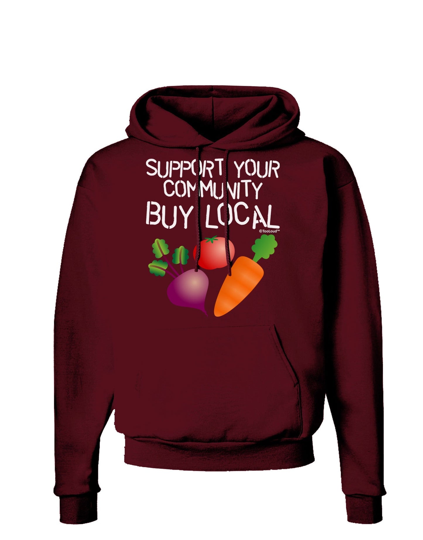 Support Your Community - Buy Local Dark Hoodie Sweatshirt-Hoodie-TooLoud-Maroon-Small-Davson Sales