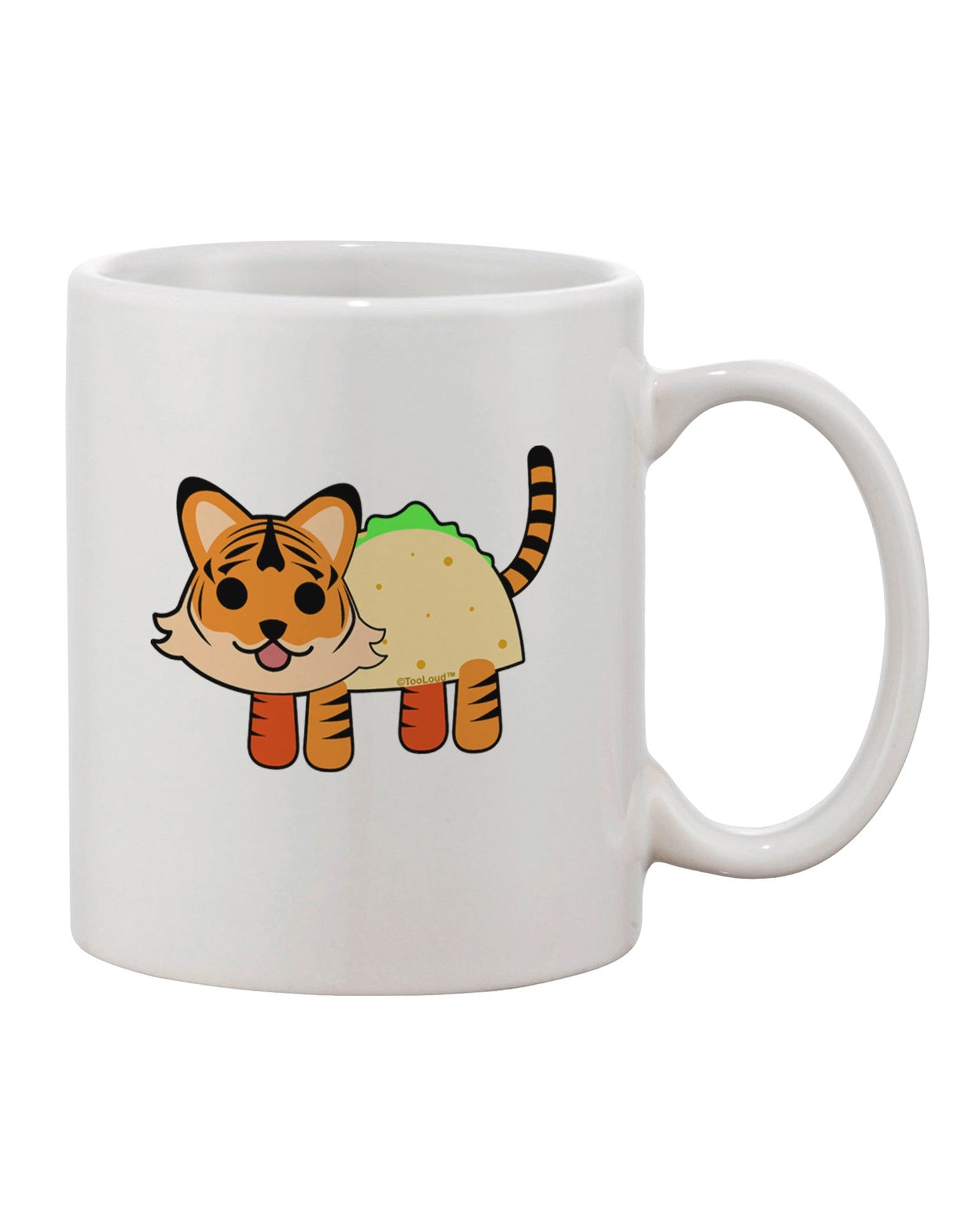 Taco Tiger Print Coffee Mug - Perfect for Sipping in Style TooLoud-11 OZ Coffee Mug-TooLoud-White-Davson Sales