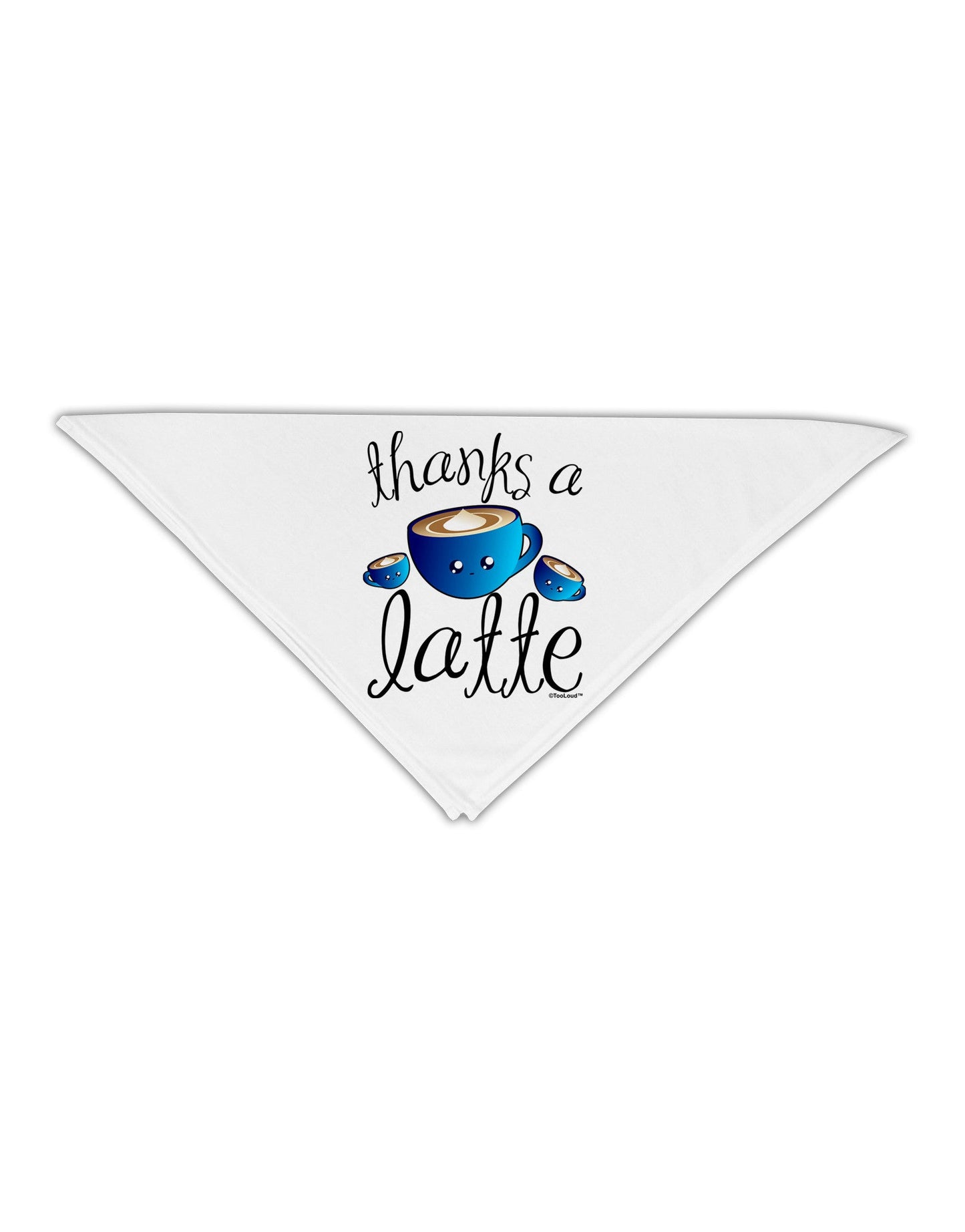 Thanks a Latte - Cute Mug Adult 19" Square Bandana-Square Bandanas-TooLoud-White-One-Size-Adult-Davson Sales