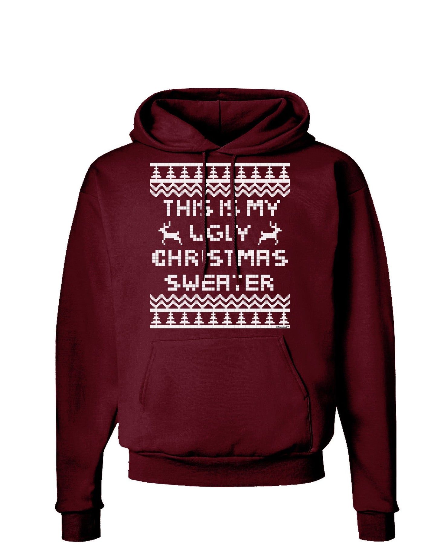 This Is My Ugly Christmas Sweater Dark Hoodie Sweatshirt-Hoodie-TooLoud-Maroon-Small-Davson Sales